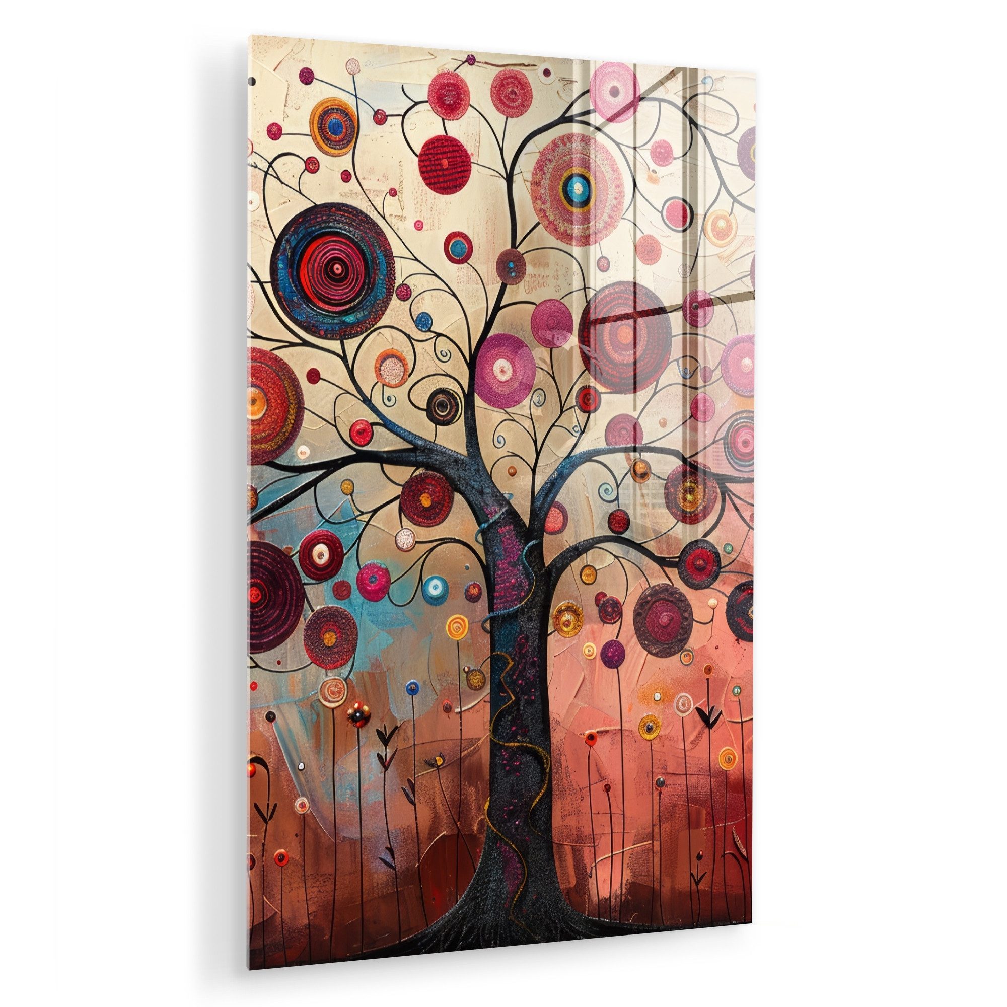 MuchoWow Acrylglasbild Baum - Lila - günstig online kaufen