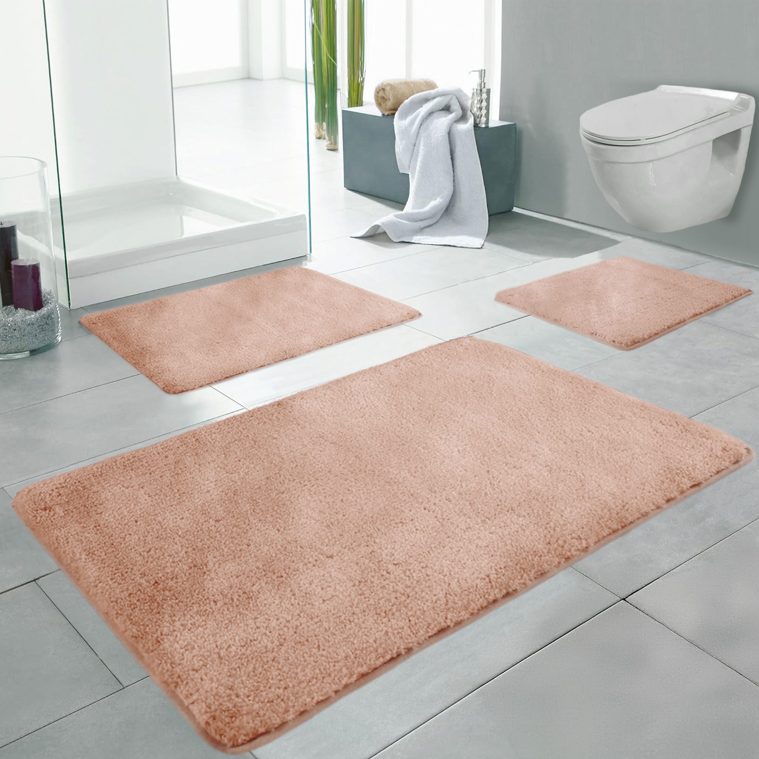 Badematte Badvorleger mit Mikrofaser - Badezimmer Teppich