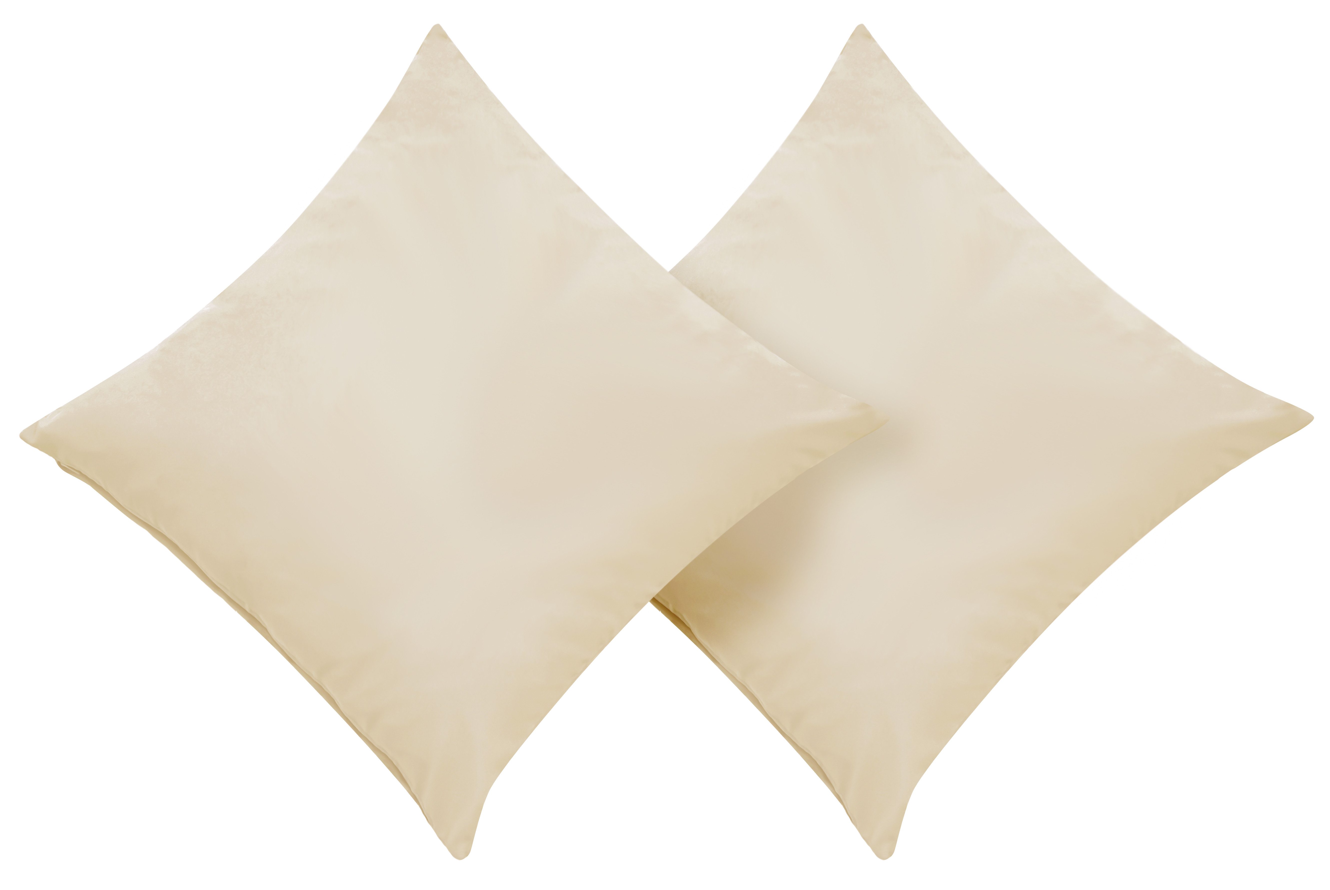 OTTO home Dekokissen Parry Microfaser, 2-er Set, unifarben, Kissenhüllen ohne Füllung, mit Reißverschluss