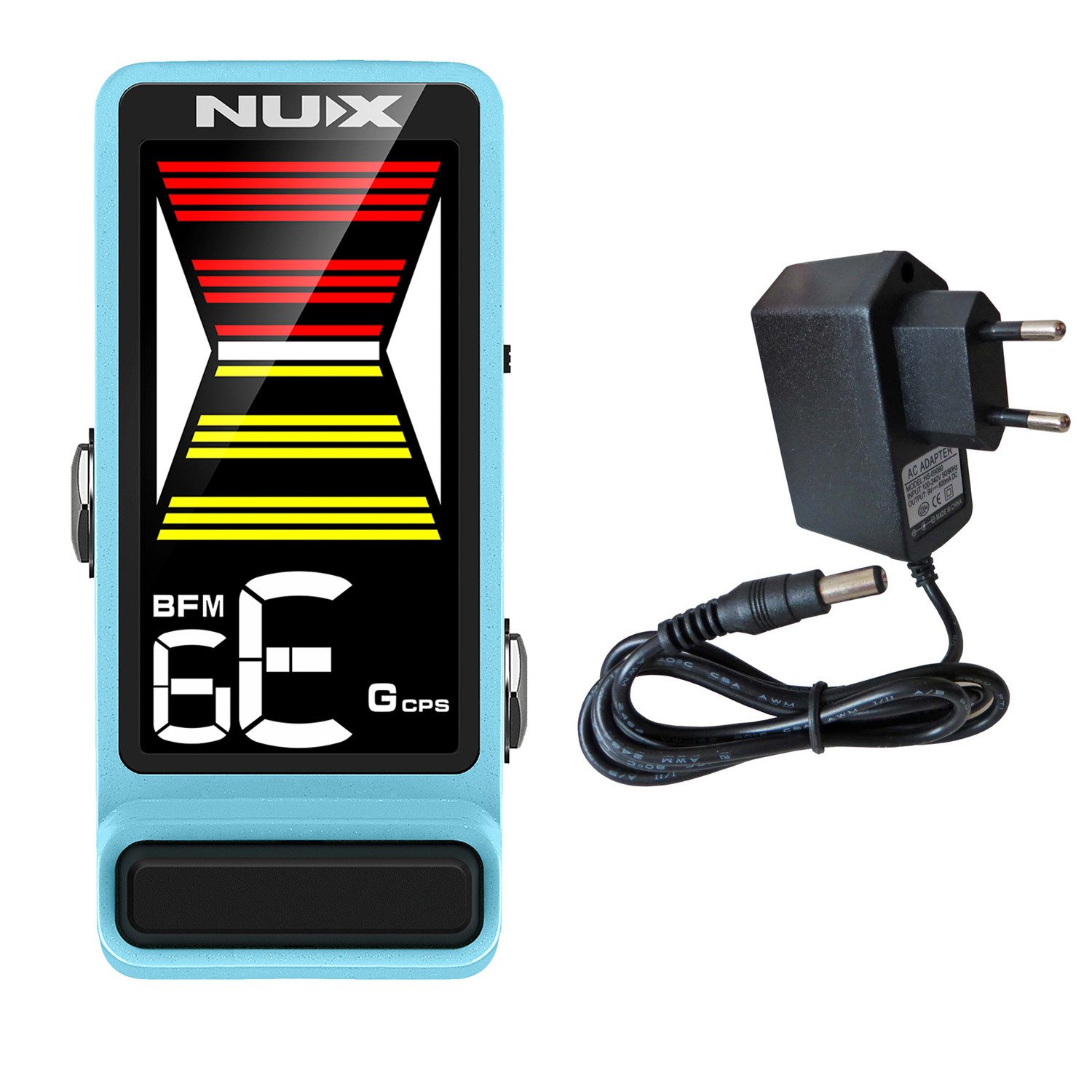 Nux E-Gitarre Nux Stimmgerät NTU-3 MKII Flow Tune Blau mit Netzteil, Digital, Hochwertig