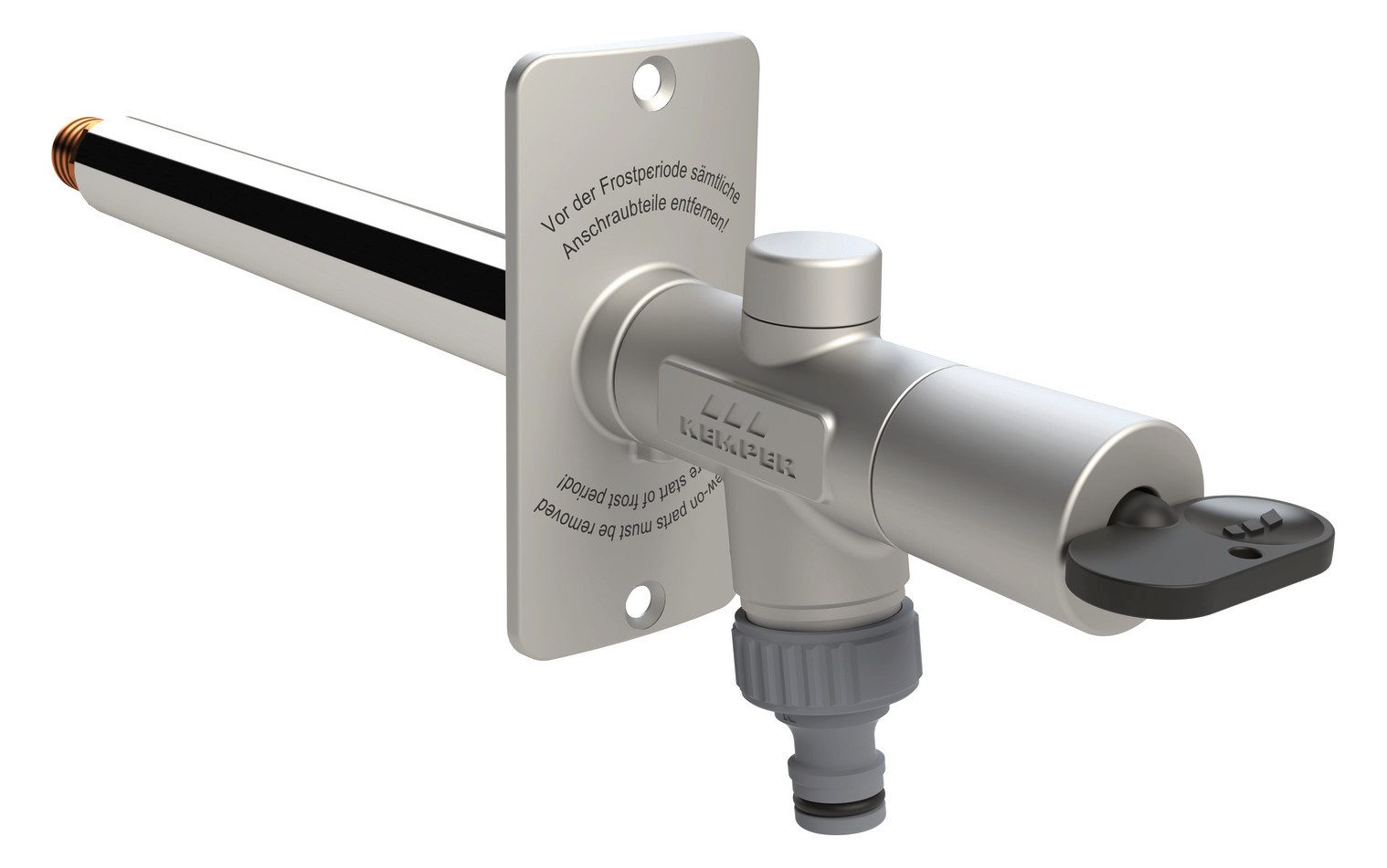 KEMPER Armaturen Zapfhahn Kemper Frosti Außenwasserhahn, Außenwandventil frostsicher 5790201500, Optional: Verlängerung auf 492 mm nicht im Lieferumfang