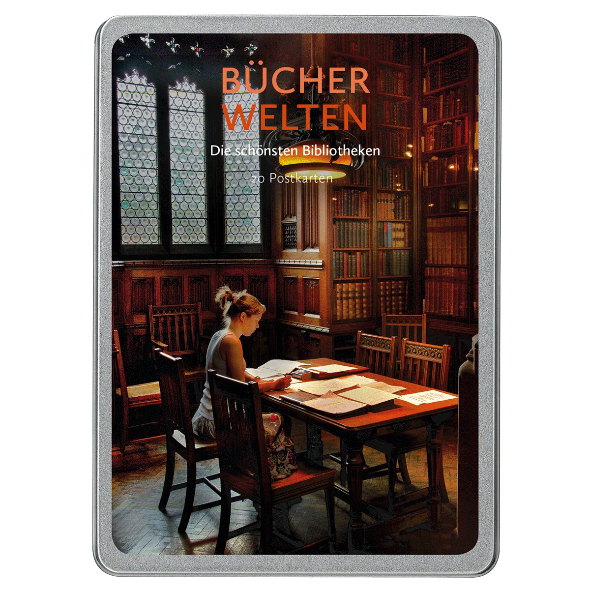Postkarte Bücher-Welten: Die schönsten Bibliotheken