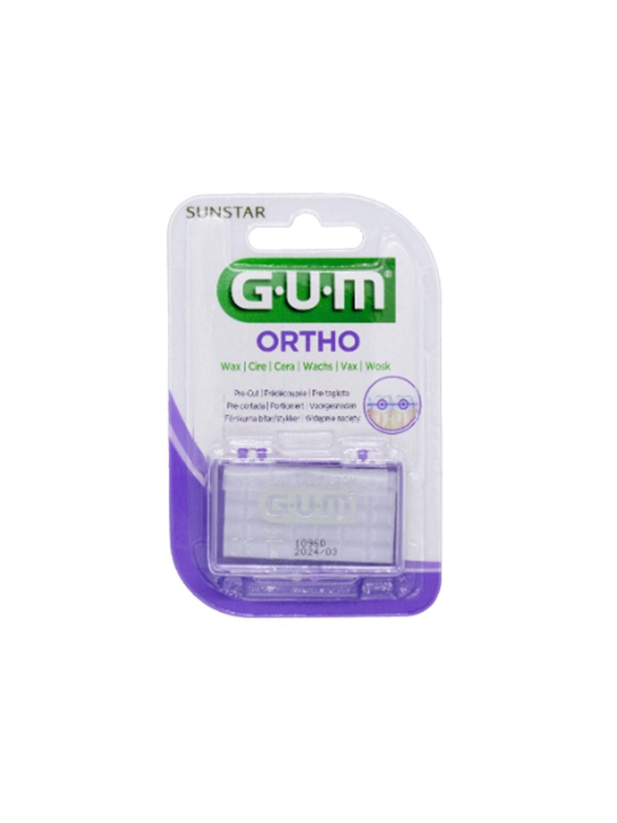 GUM Zahnbürste Gum Ortho Wachs 5 Stangen