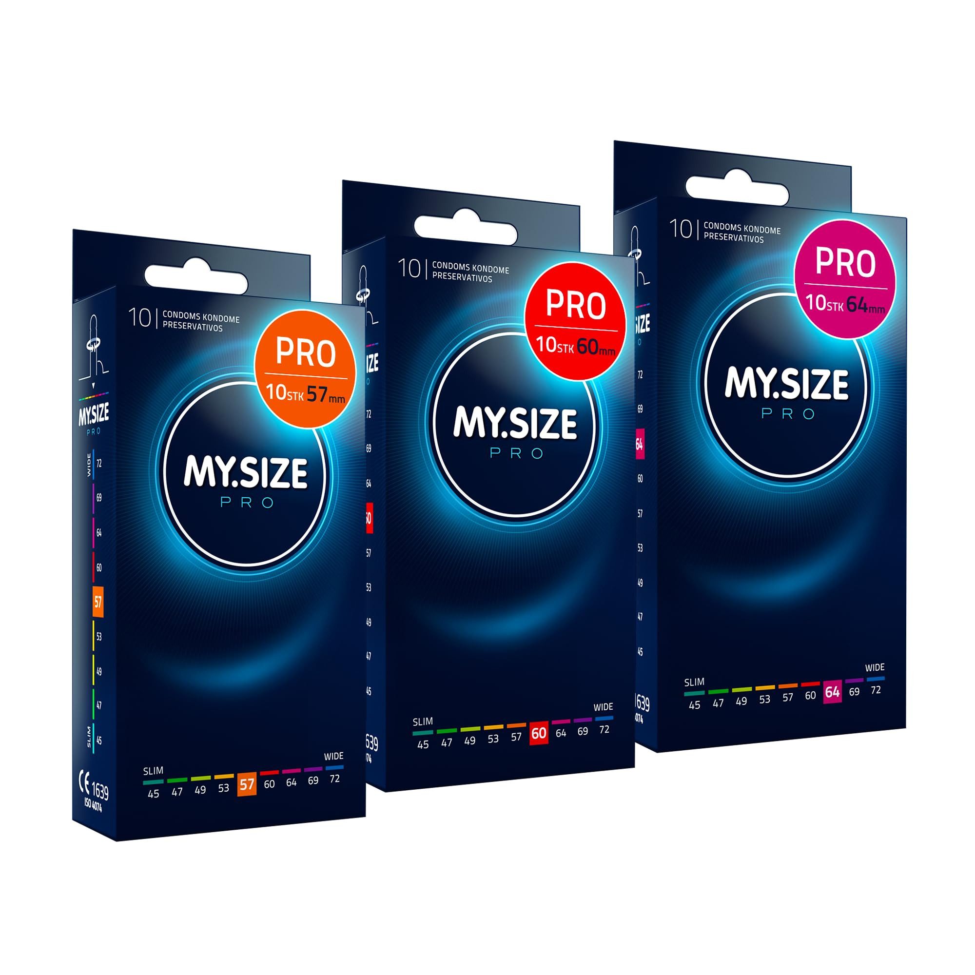 MY.SIZE Kondome MY.SIZE PRO ELITE Spar-Set, 3 Größen à 10 Kondome