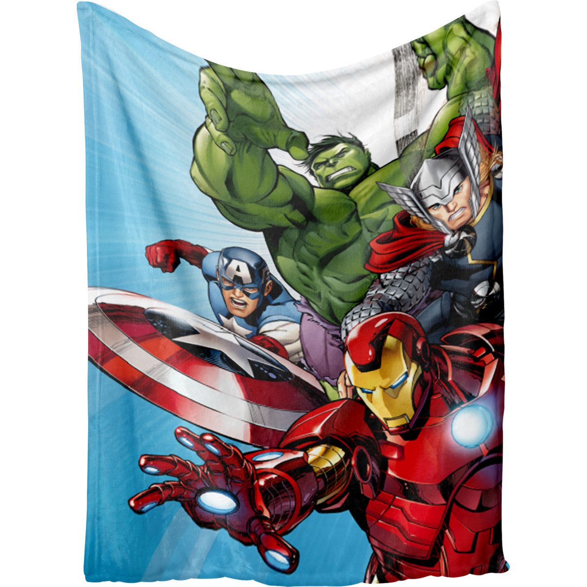 Kinderdecke Avengers Unisex Kinder, MARVEL, Kuscheldecke, Kinderdecke, Babydecke, Wohndecke, Schmusedecke