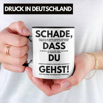 Trendation Tasse Trendation - Schade Dass Du Gehst Jobwechsel Tasse Geschenk Kollegin Kollege Lustig Abschiedsgeschenk Sprüche Abschied Neuer Job Kaffeetasse