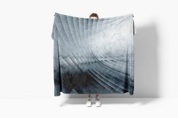 Sinus Art Handtücher Handtuch Strandhandtuch Saunatuch Kuscheldecke mit Fotomotiv Abstrakt Energiewellen Welle, Baumwolle-Polyester-Mix (1-St), Handtuch