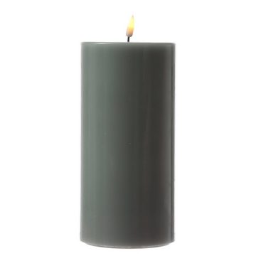 Deluxe Homeart LED-Kerze Mia Deluxe Echtwachs flackernde Flamme H: 20cm D: 10cm salbeigrün (1-tlg)