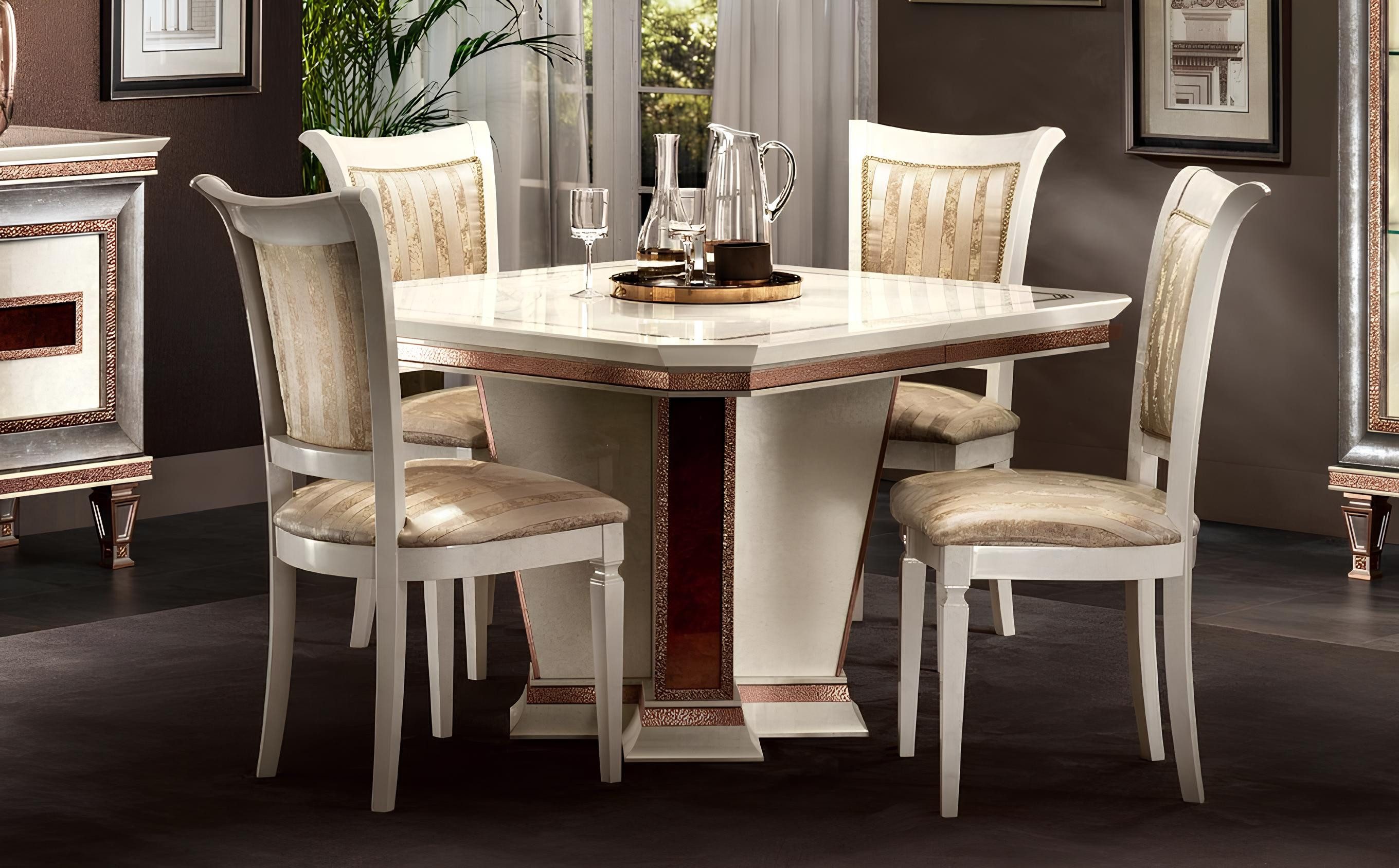 JVmoebel Esstisch Barocker Esstisch für Esszimmer und Wohnzimmer Set, Made in Europa