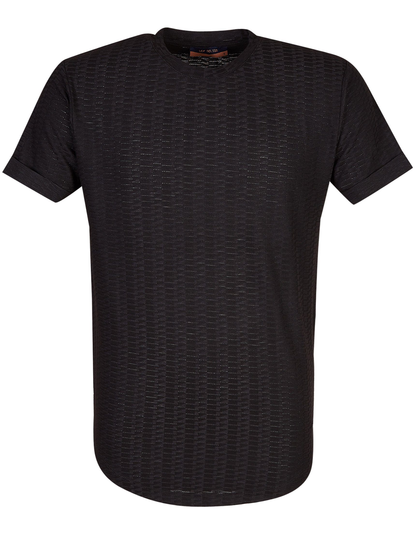 Herren Leif T-Shirt Rundhals normal Nelson LN-55765 schwarz T-Shirt
