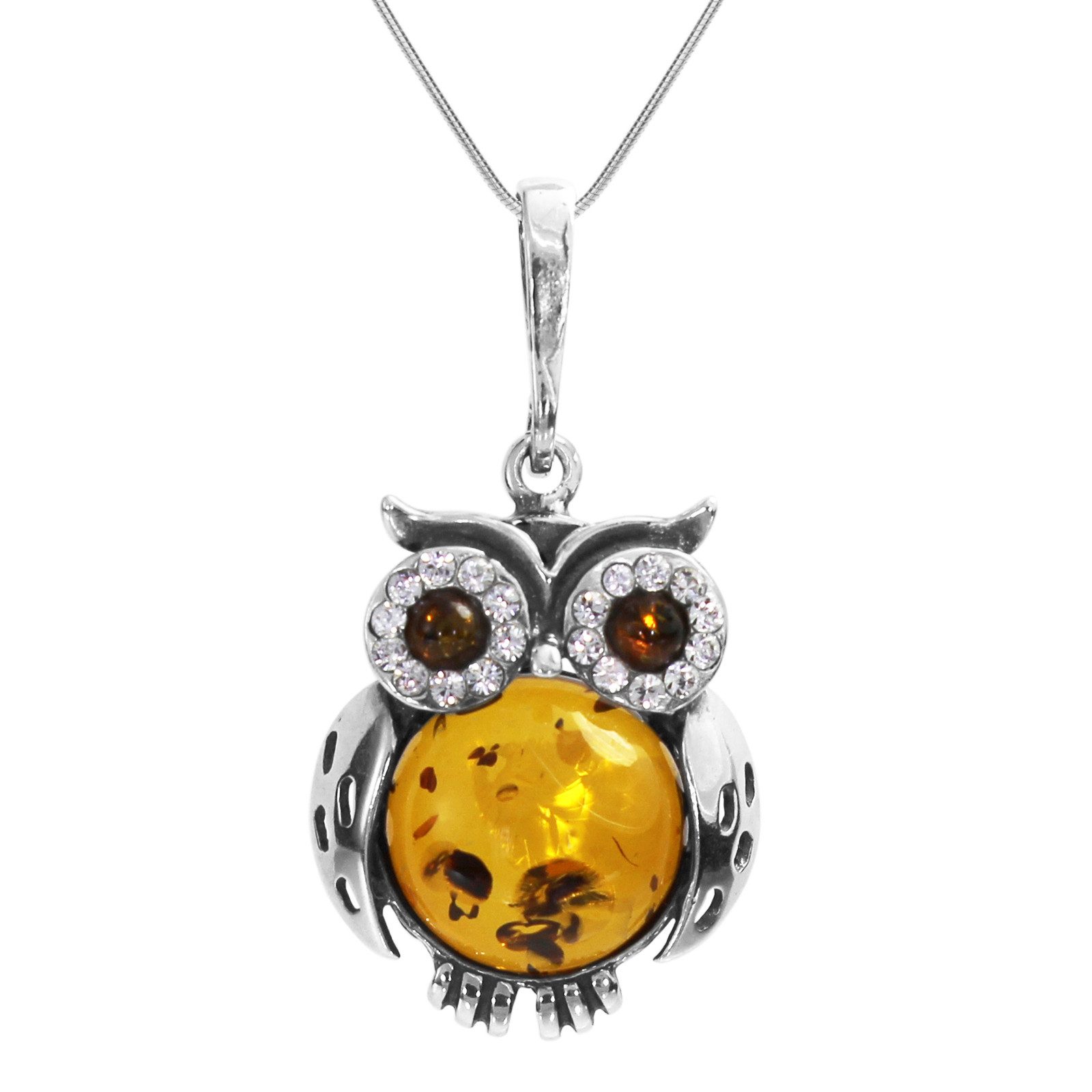 OSTSEE-SCHMUCK Kette mit Anhänger Ostsee-Schmuck Kette mit Anhänger Eule Ke günstig online kaufen