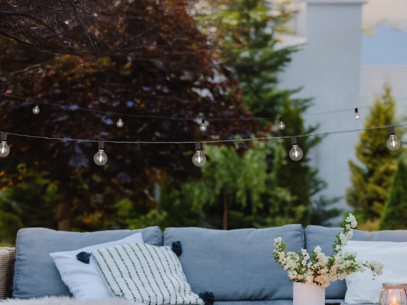 Reality Leuchten LED-Lichterkette, 10-flammig, Outdoor per Solar & USB aufladbar für Außen Balkon & Garten, 5,7 Meter