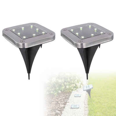 bmf-versand LED Solarleuchte Solarleuchte Garten Wegelampe Solarlampe 2er-Set Außen Leuchte Solar