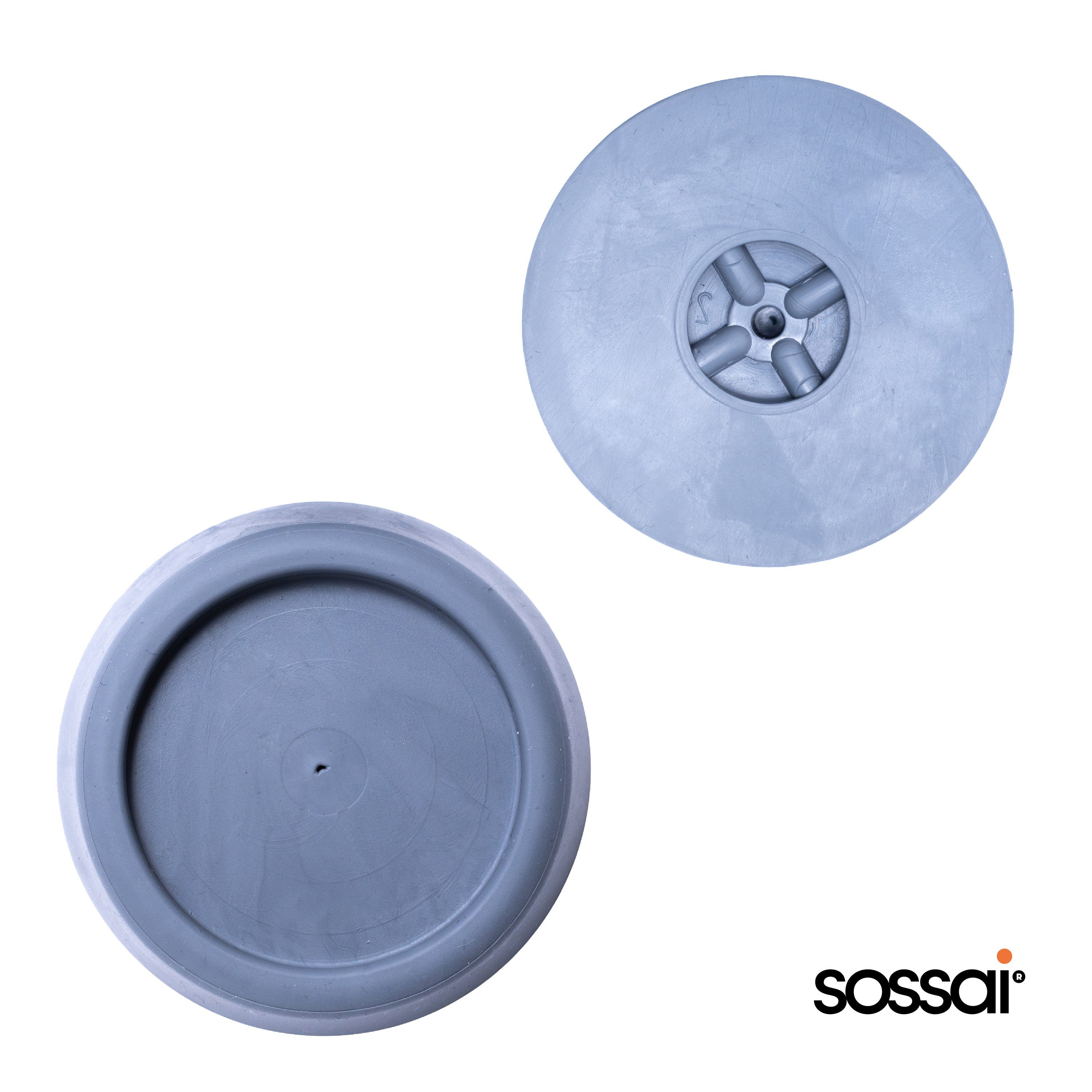 sossai® Waschmaschinen Pulsar, Farbe: 4x Schwingungsdämpfer Grau Vibrationsdämpfer