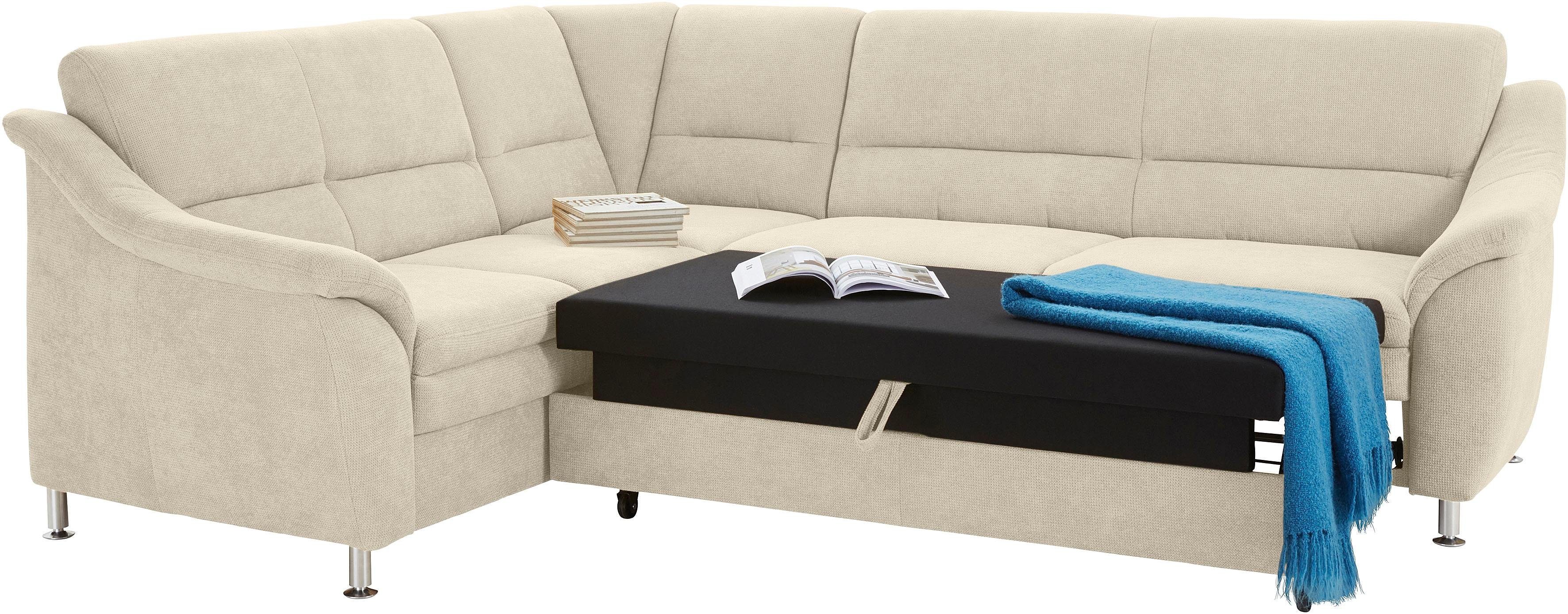 sit&more Ecksofa Cardoso L-Form, mit Federkern, wahlweise mit Schlaffunktion und Schubkasten