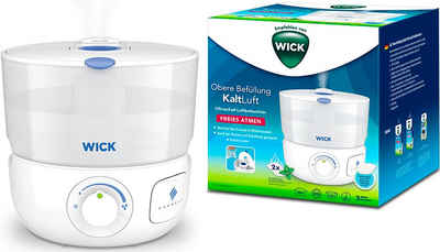 WICK Luftbefeuchter WICK® Top Fill Kaltluft Ultraschall-Luftbefeuchter, 2 l Wassertank, Tank befüllbar ohne herrausnehmen zu müssen