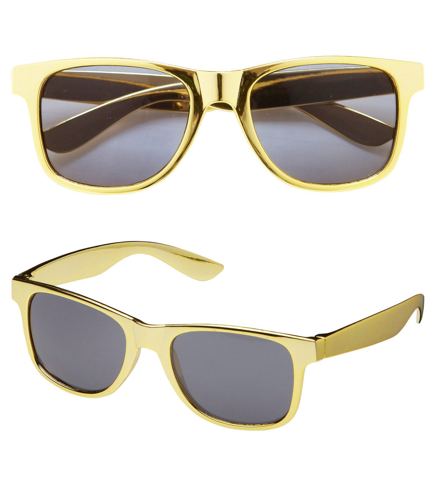 Kostüm Partybrille mit getönten Gläsern, Gold Metallic