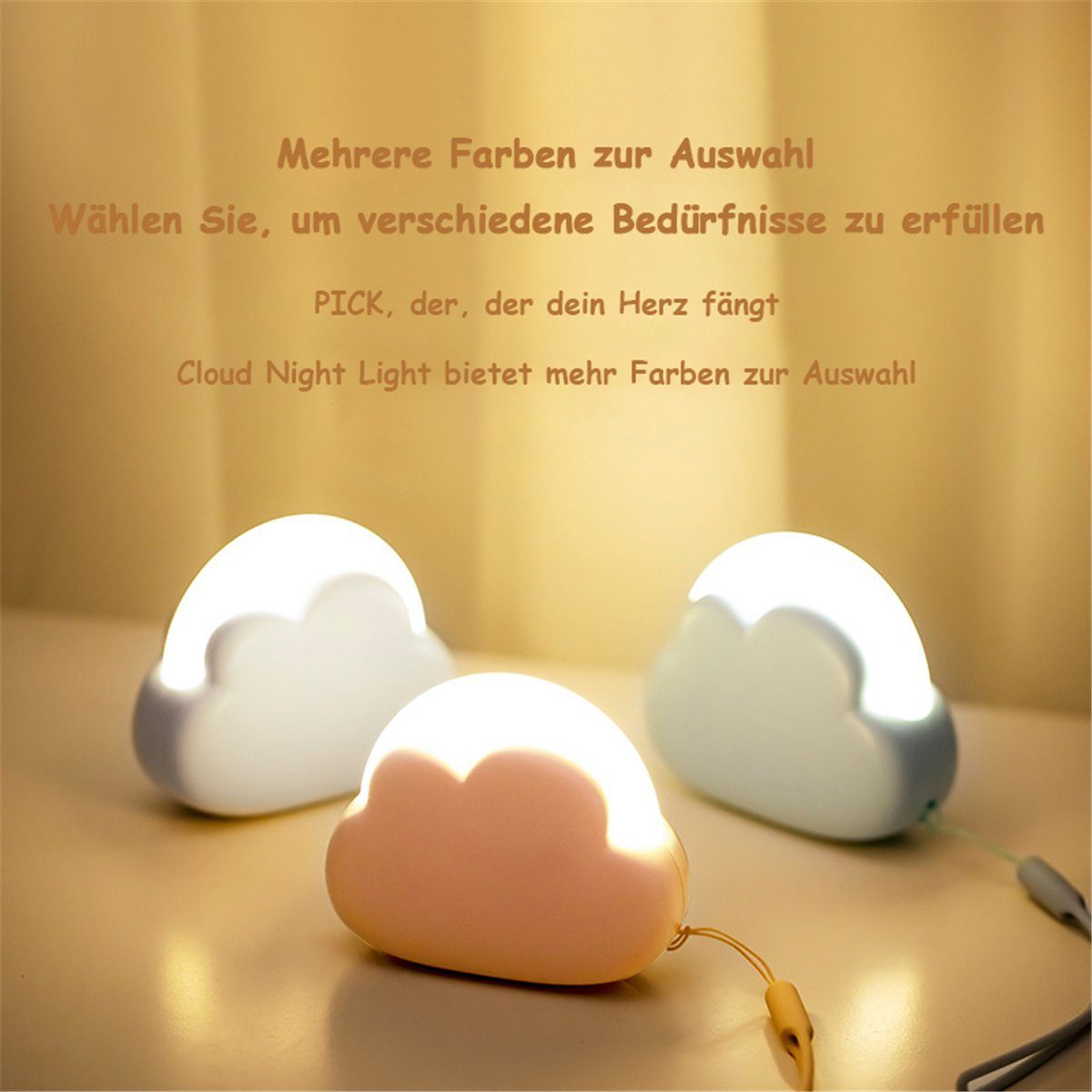 LED Dimmbares Baby-Nachtlicht K&B Weiß Nachtlicht für LED-Wolke Kinder,