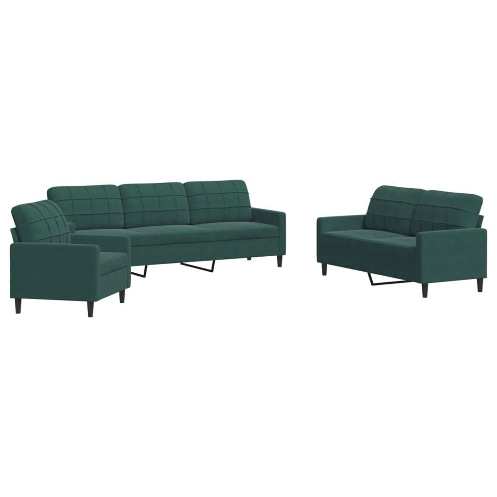 vidaXL Sofa 3-tlg. Sofagarnitur mit Kissen günstig online kaufen