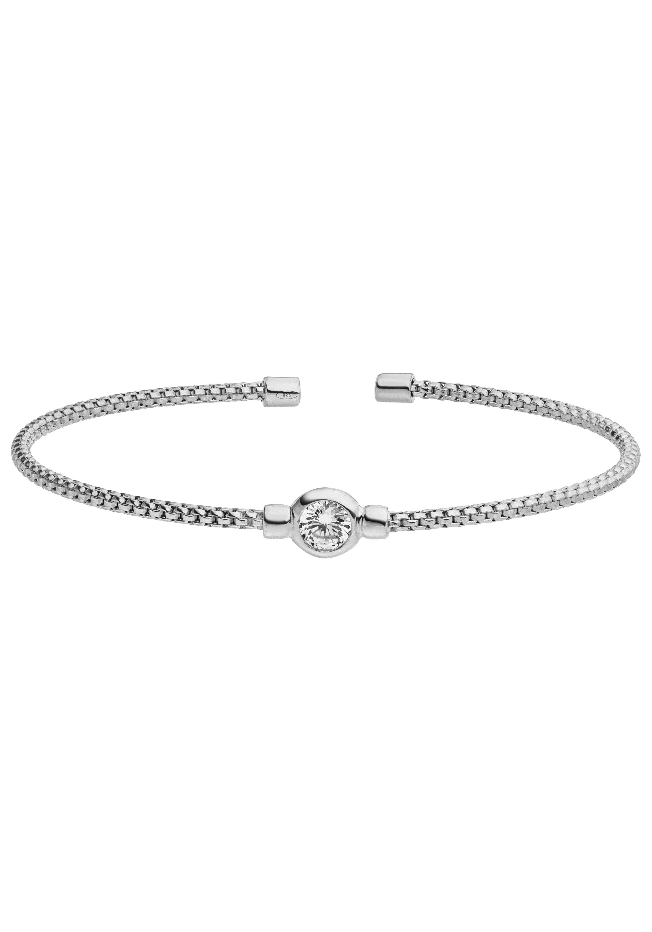 JOBO Armspange offener Armreif, 925 Silber mit Zirkonia 17,5 cm günstig online kaufen