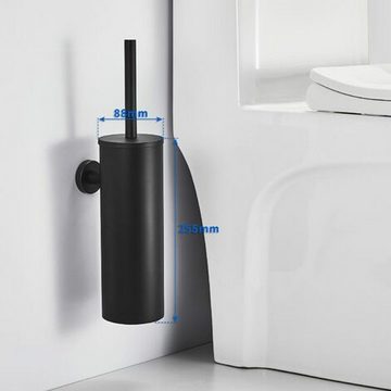 Fivejoy WC-Garnitur Schwarz WC Bürsten & Halter, Wandmontage Edelstahl Toilettenbürste, (1-tlg)