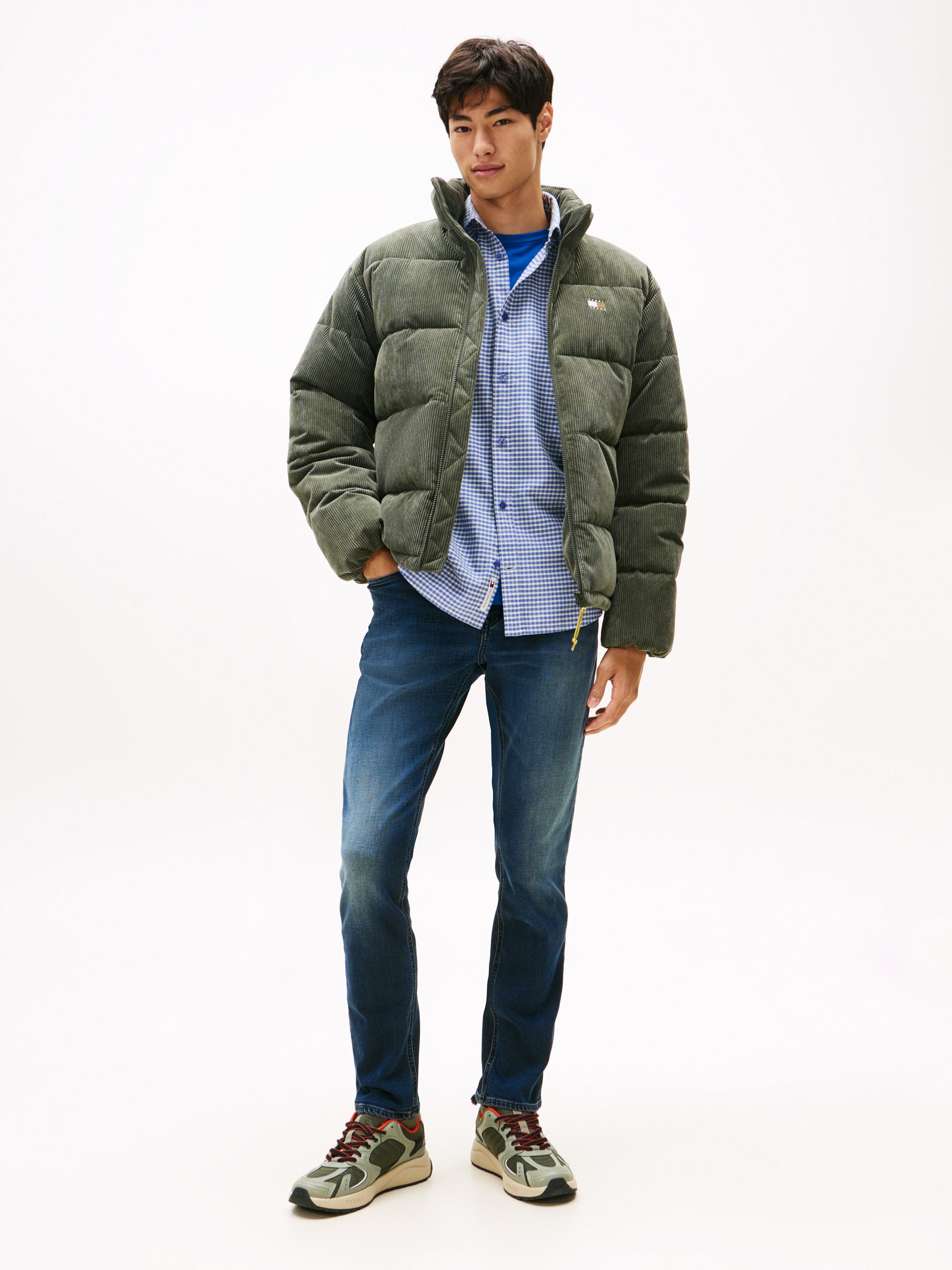 Tommy Jeans Gerade Jeans Scanton Slim Mit Markenlabel aus Leder hinten