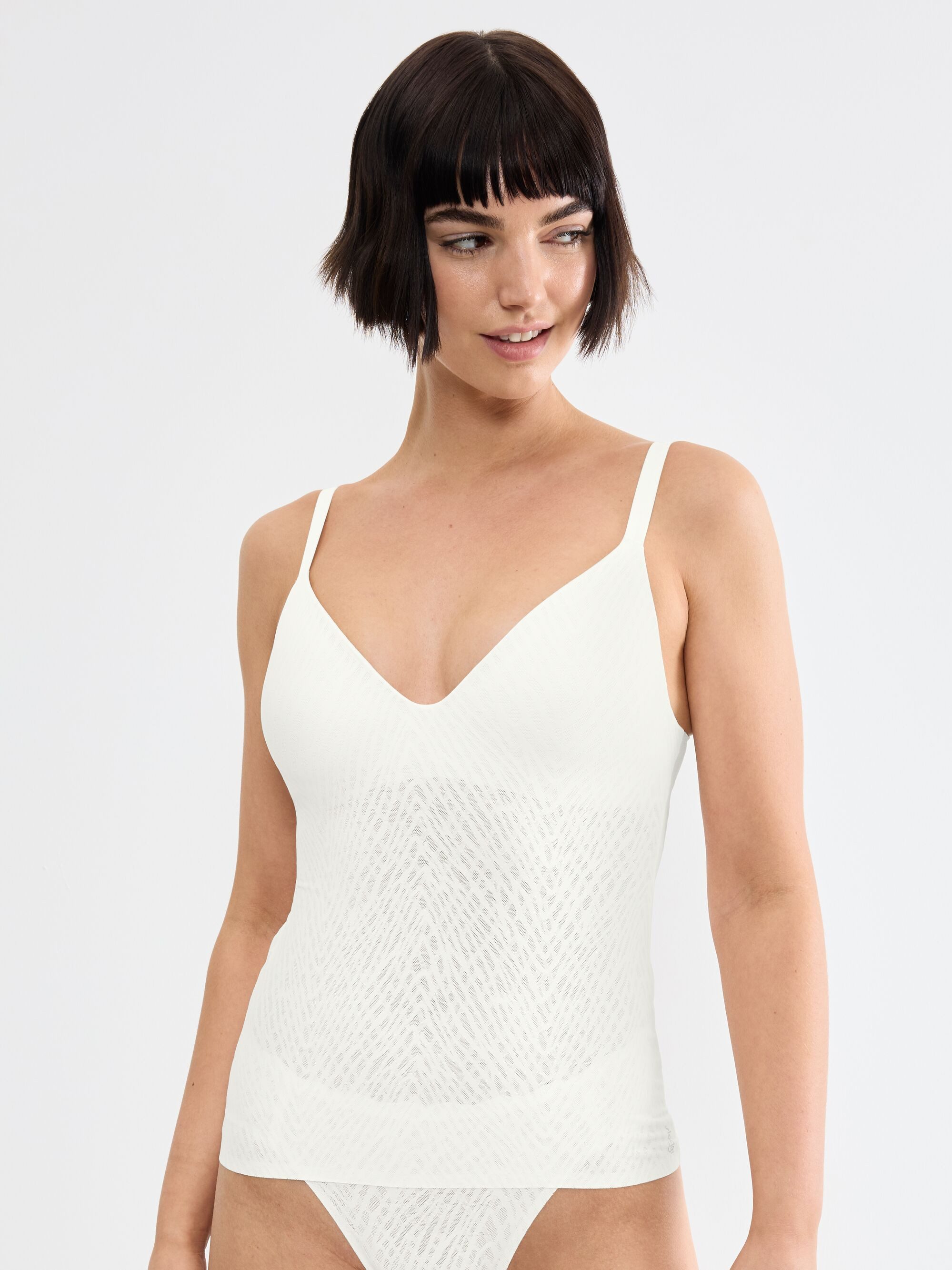 sloggi BH-Hemd ZEROFeelBliss THE UP PushUpShirt unsichtbar mit Spitzenoptik