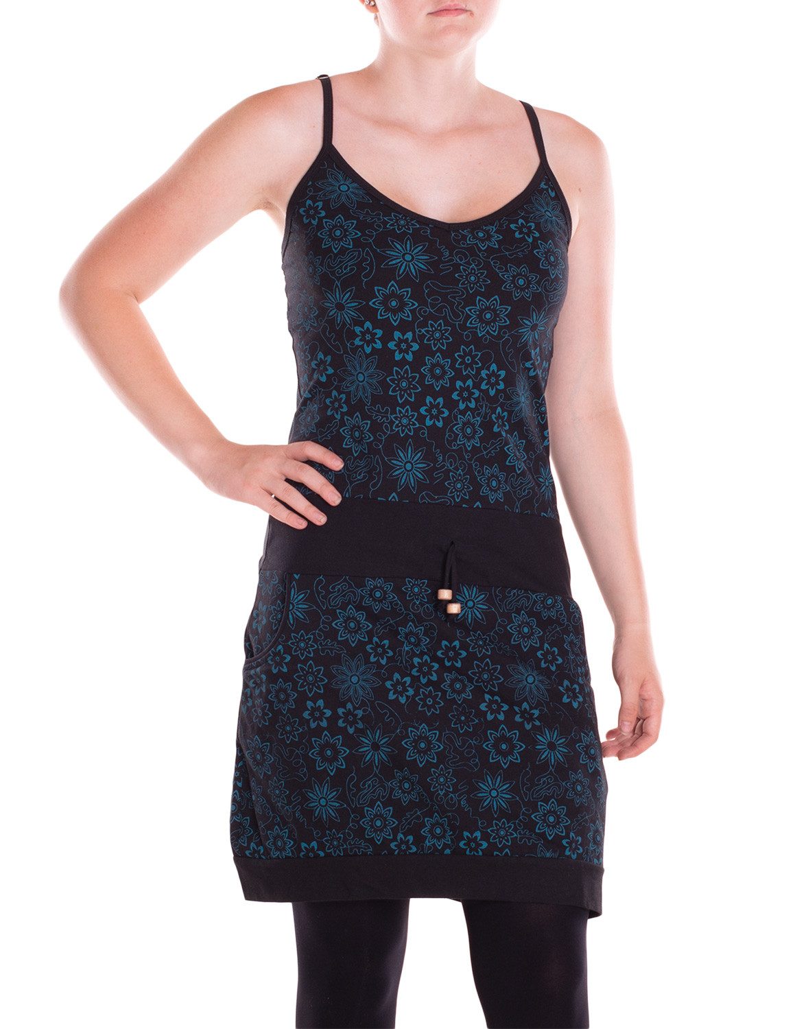 Vishes Sommerkleid Damen Kleid aus Baumwolle Trägerkleid mit Taschen Altern günstig online kaufen