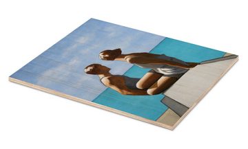 Posterlounge Holzbild Sarah Morrissette, Die Badenden nach George Hoyningen-Huene, Badezimmer Maritim Malerei