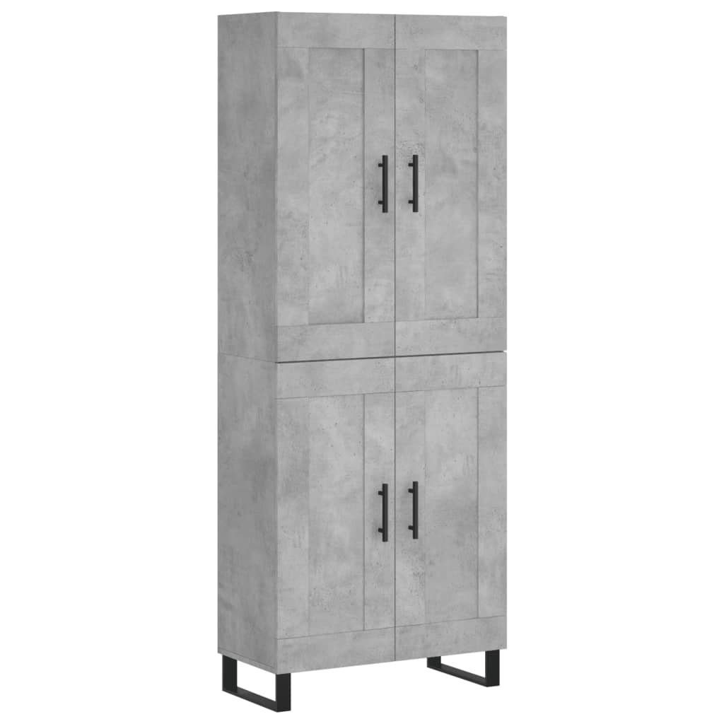 vidaXL Highboard Highboard Betongrau 69,5x34x180 cm günstig online kaufen