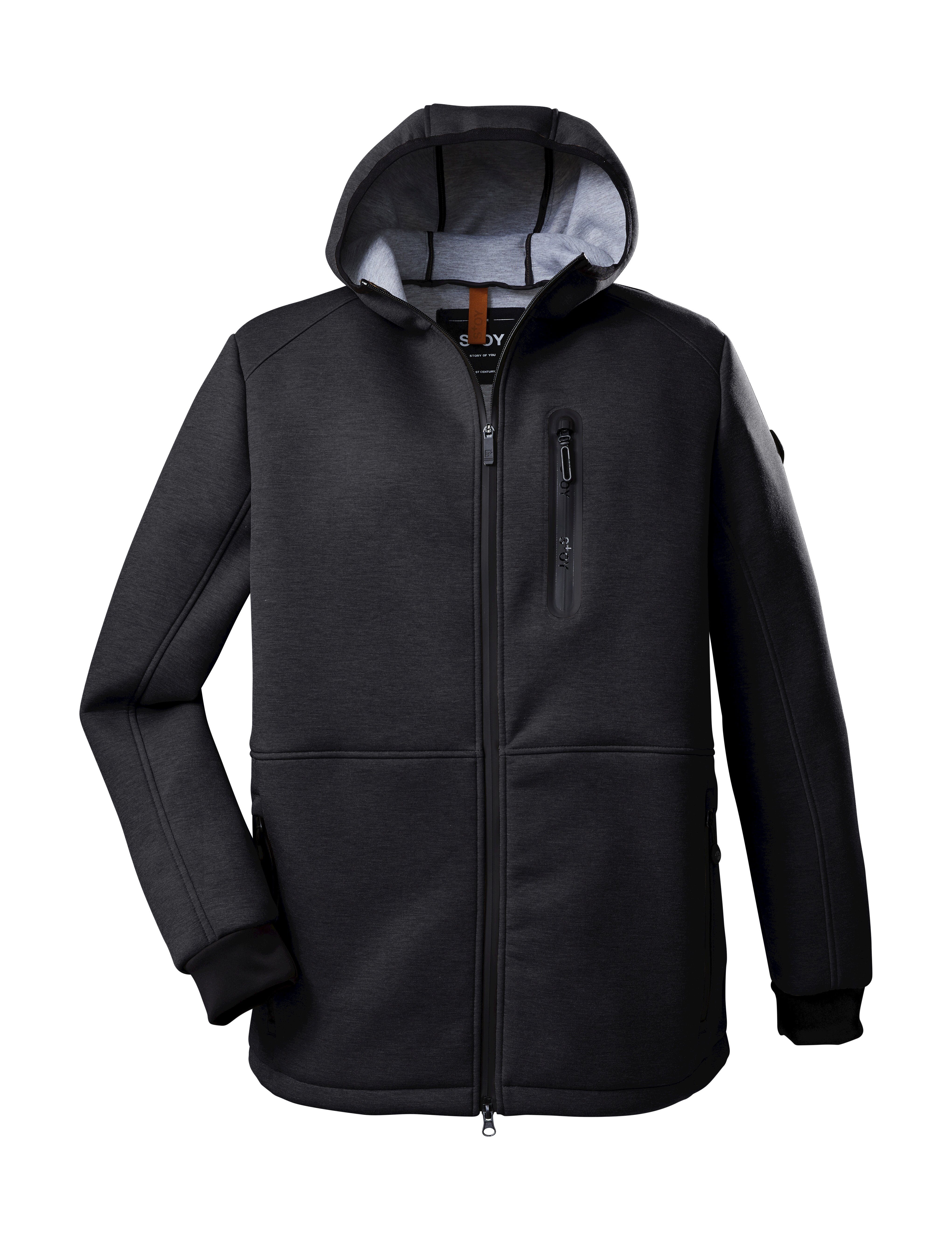 STOY Funktionsjacke STW 20 MN JCKT Elastische Scuba-Jacke mit verstellbarer Kapuze