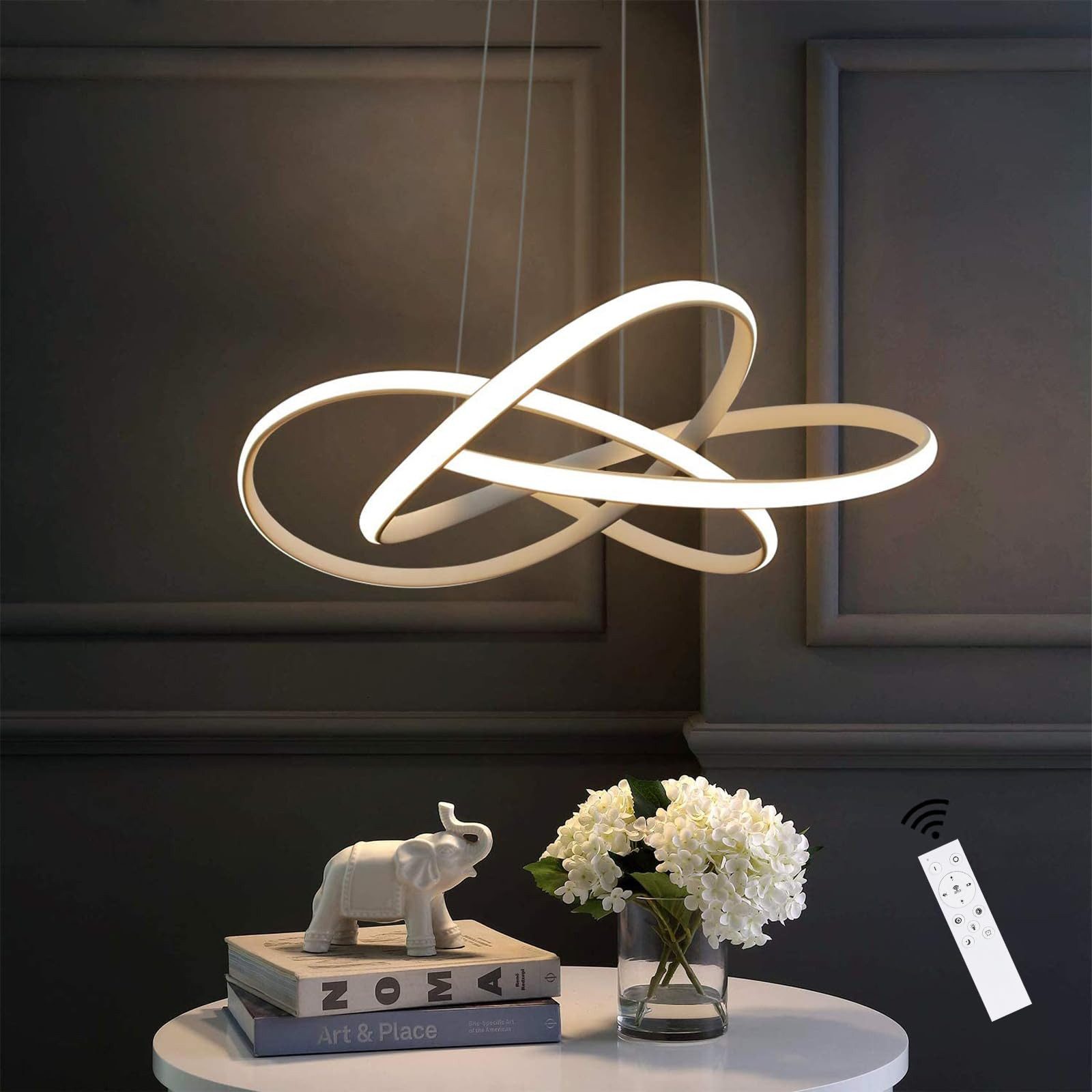 Nettlife LED Kronleuchter Wohnzimmer Esstisch Weiß günstig online kaufen