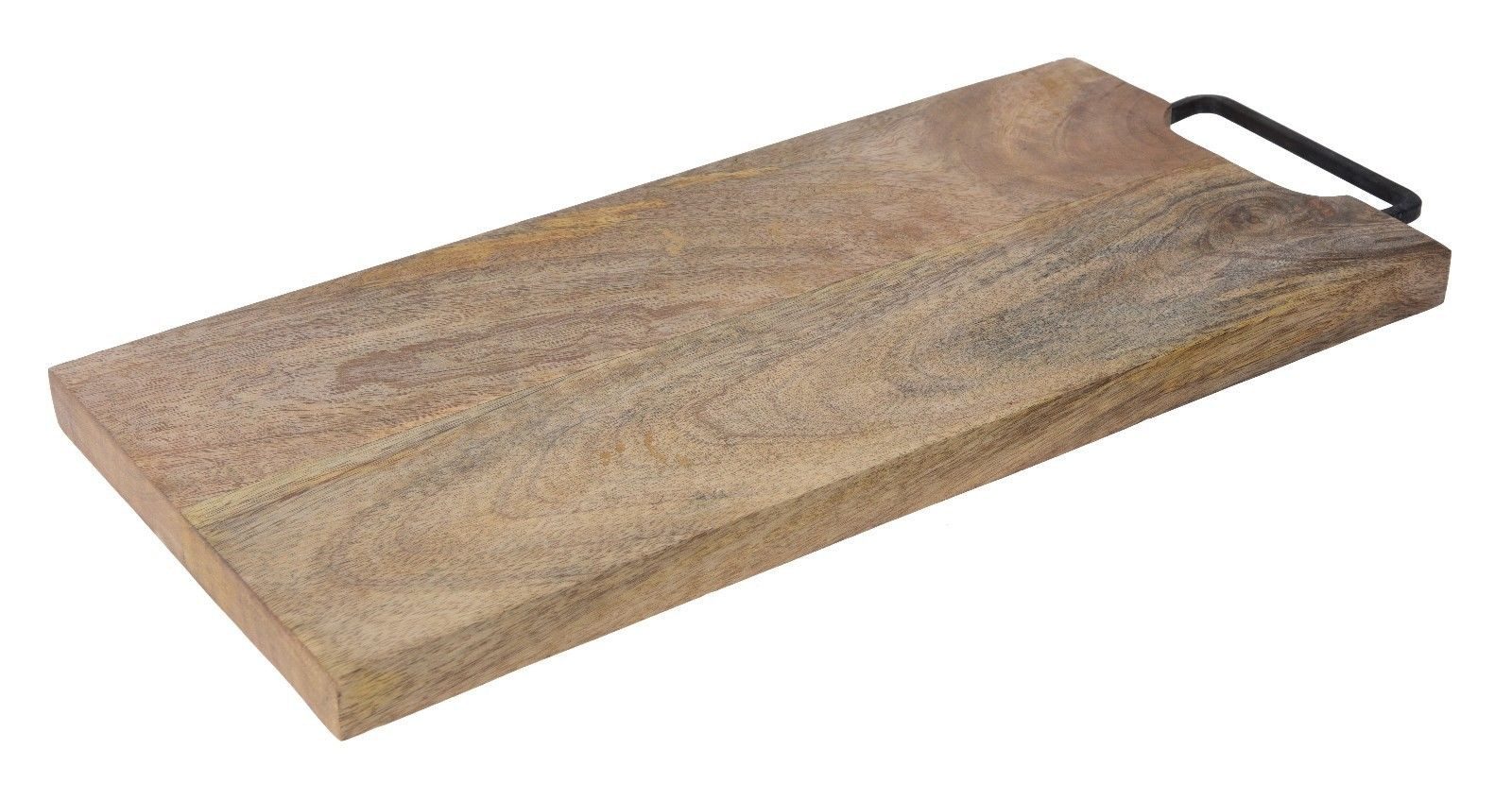 Schneidebrett Schneidebrett 43 x 19 Holzbrett mit Griff Mango Brett Holz Küchenbrett