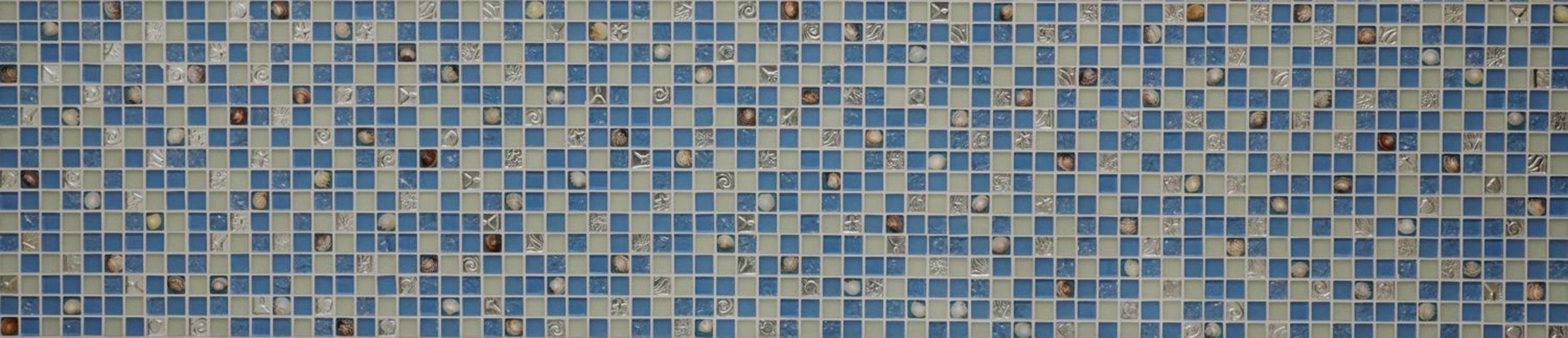 Mosani Mosaikfliesen Crystal Glasmosaik Mosaikfliesen Matten 10 glänzend / blau