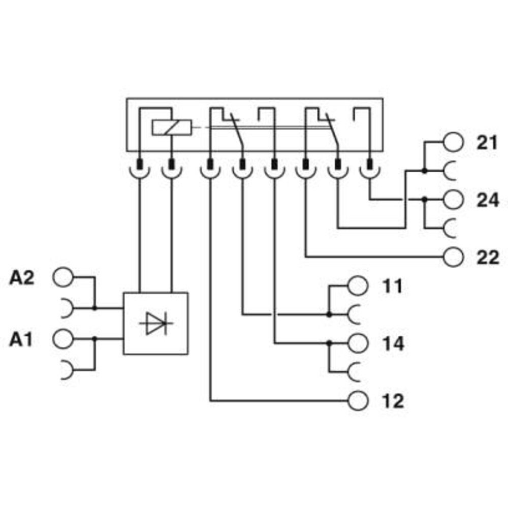 Phoenix Contact Relais-Modul Phoenix Contact PLC-RPT- 24DC/2X21/FG Relaisbaustein 24 V/DC 2 Wechsl, (PLC-RPT- 24DC/2X21/FG)