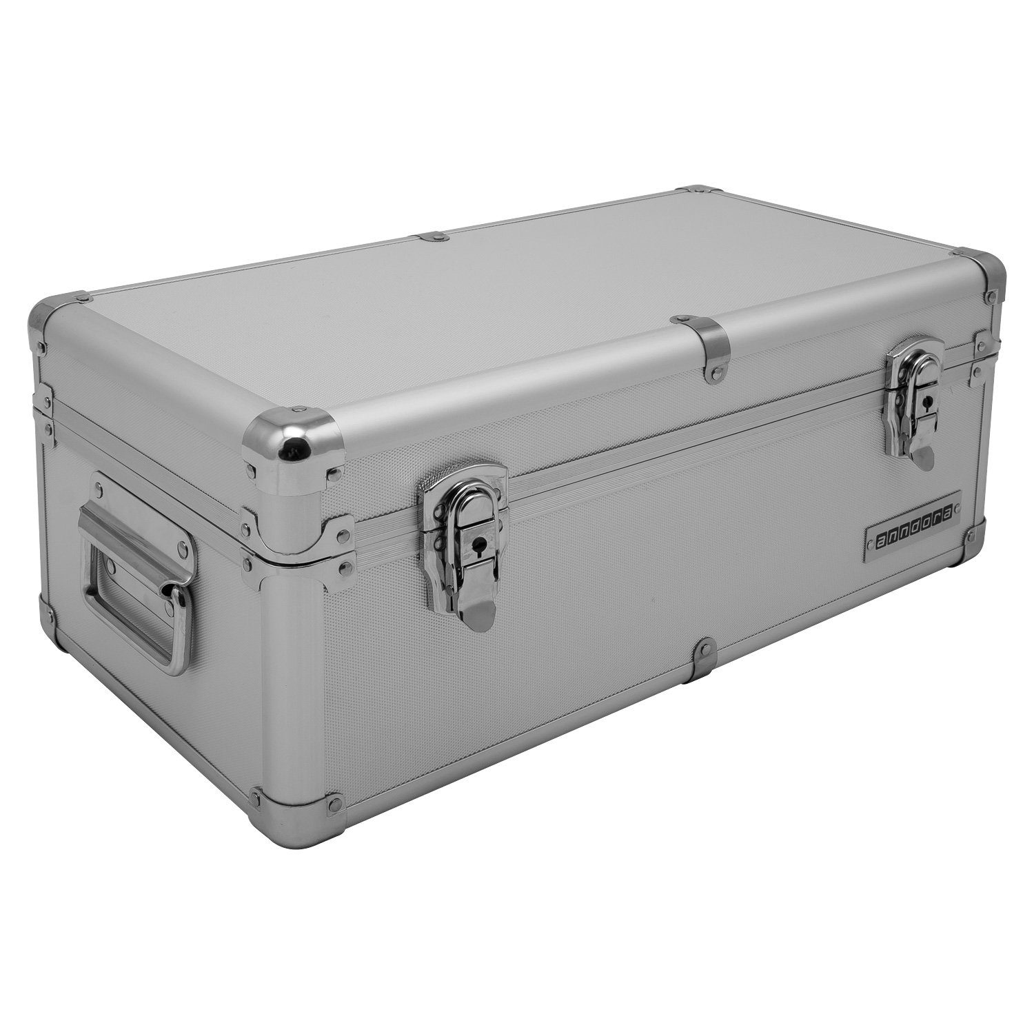 anndora Aufbewahrungsbox Alu Rahmenkoffer Transport Box Aufbewahrungskiste (silber)