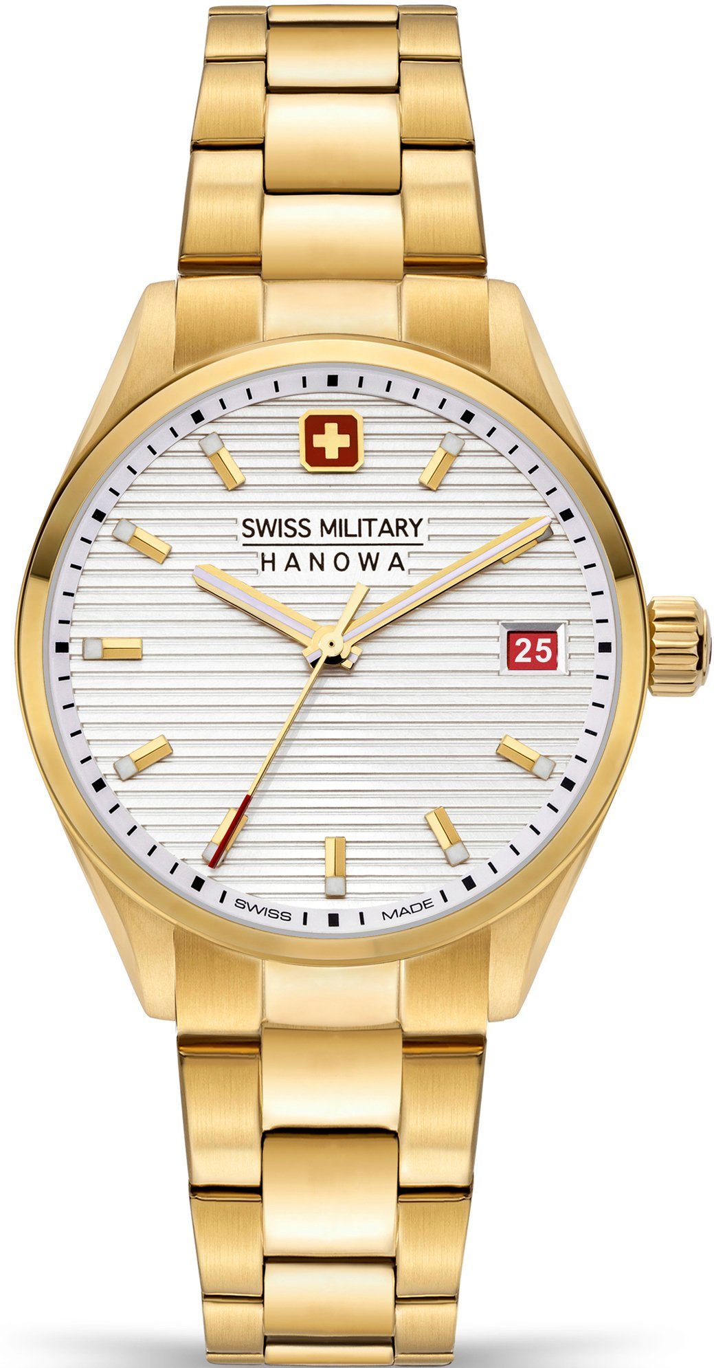 Swiss Military Hanowa Schweizer Uhr ROADRUNNER LADY, SMWLH2200210, Quarzuhr, Armbanduhr, Damenuhr, Swiss Made, Datum, Saphirglas, analog