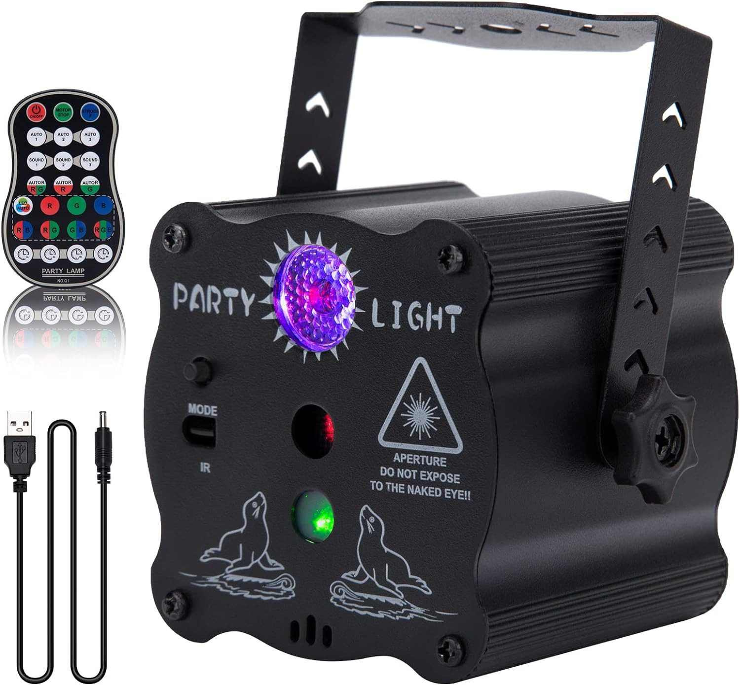 GOLDEN Videoleuchte Partylichter DJ Disco Lichter Multi Mode Laserlichtblitz