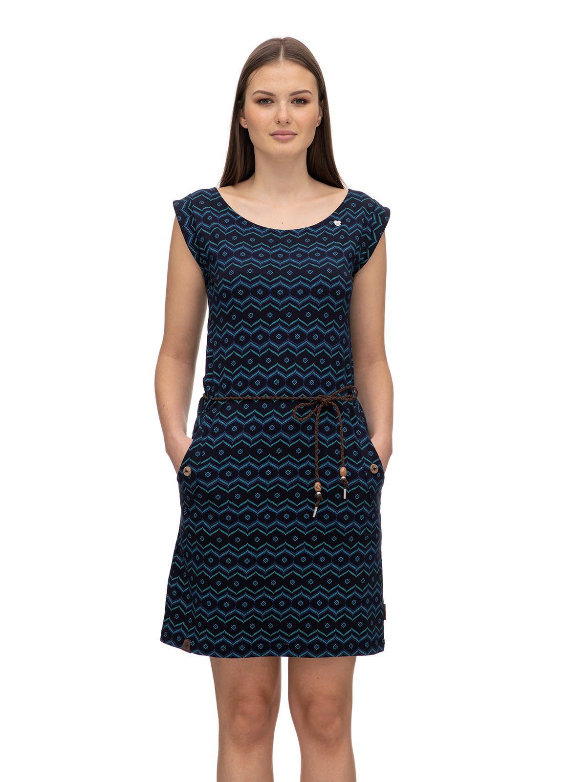 Zig W Damen Zag Tagg Sommerkleid Navy Kleid Ragwear Ragwear