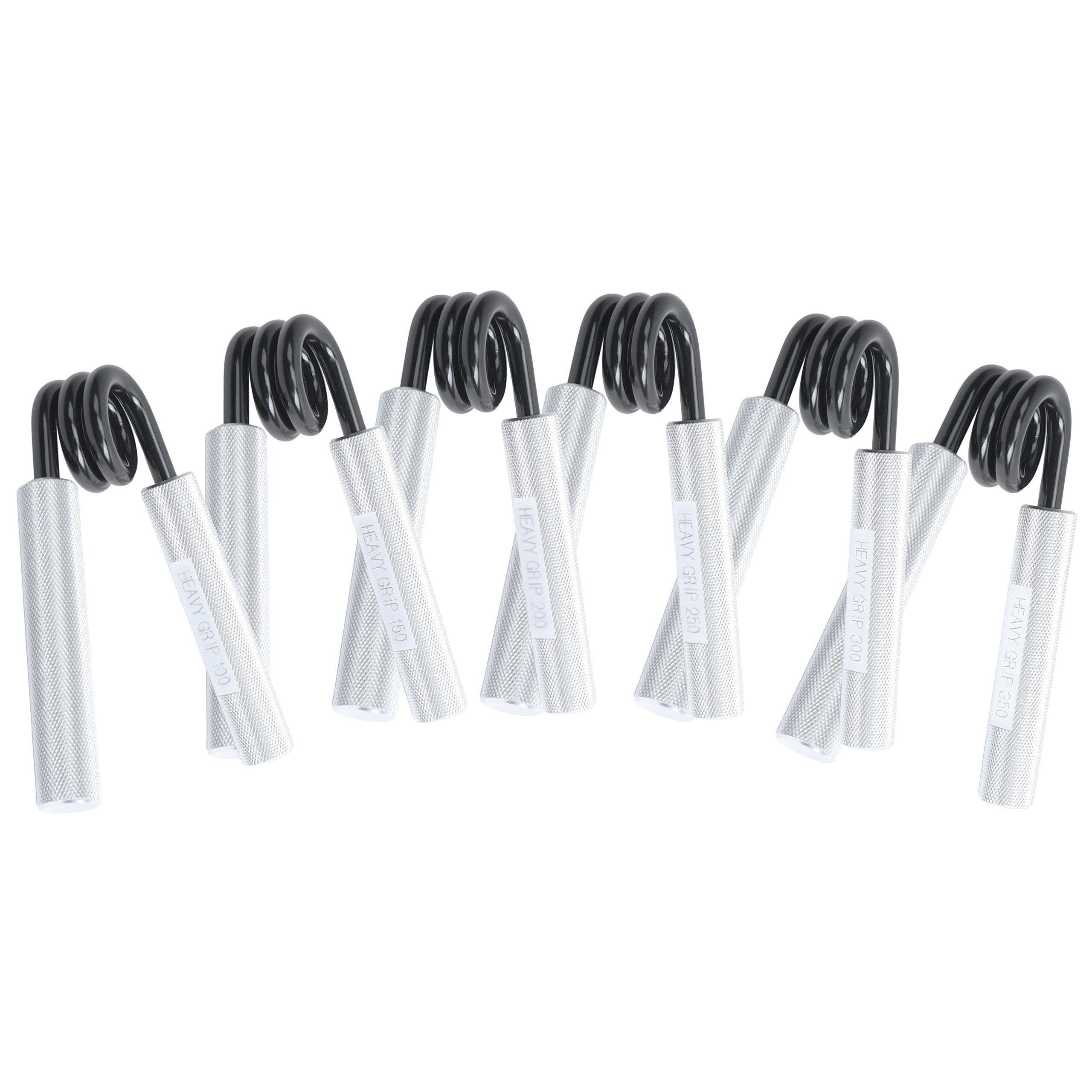 GORILLA SPORTS Handmuskeltrainer Fingerhantel - Widerstand 45-159kg, Einzeln/Set, verchromte Federringe