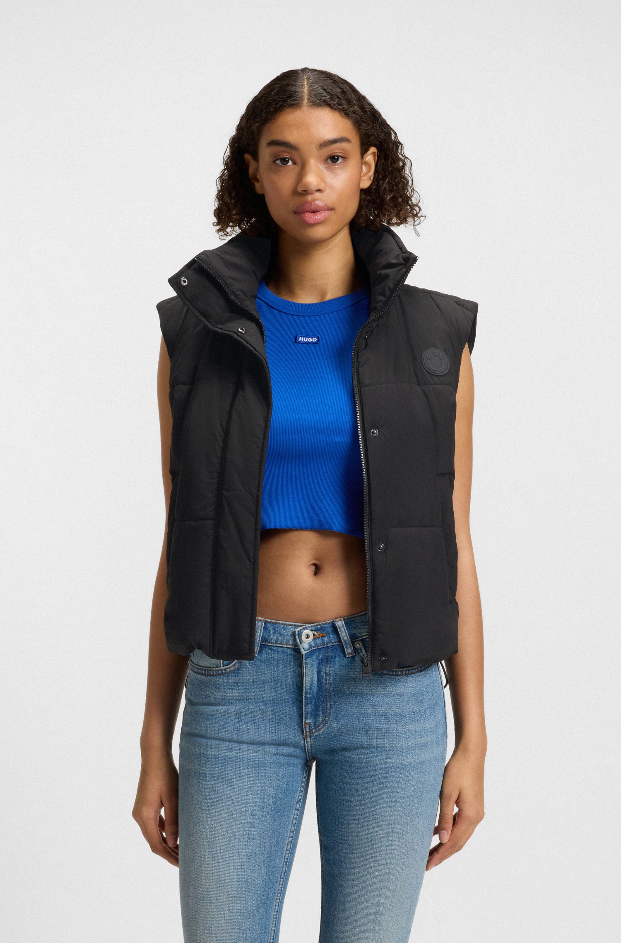 HUGO Blue Steppweste Fae Bubble Shape, Elastikband im Saum günstig online kaufen