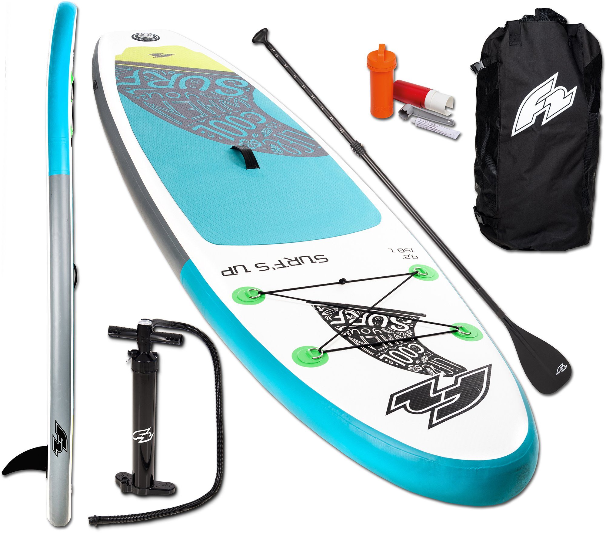 F2 Inflatable SUPBoard »F2 Surf's Up Kids«, (Set, 5 tlg., mit Paddel), Stand Up Paddling
