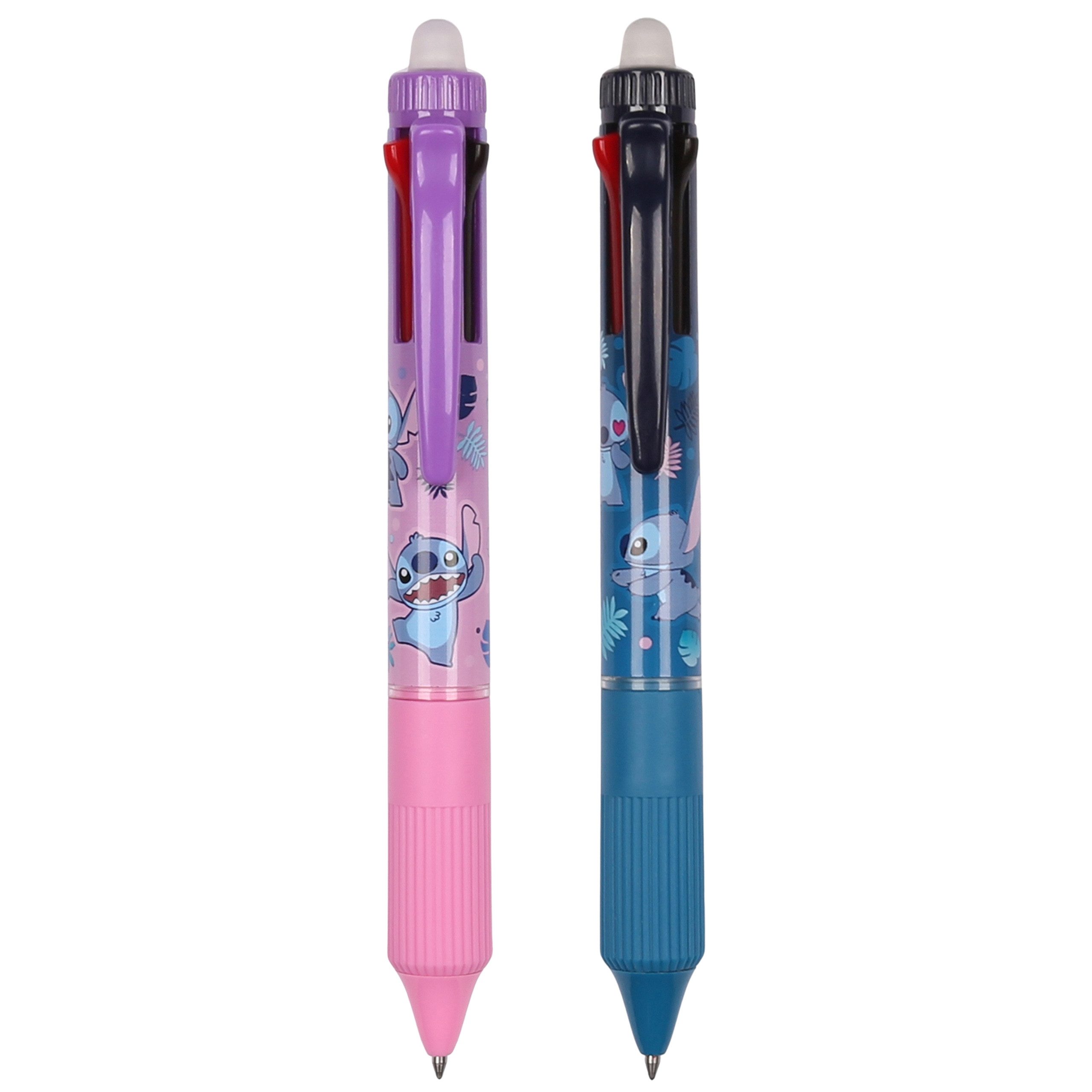 Disney Gelschreiber DISNEY Stitch Radierbarer Stift 4in1, löschbar, Schulstift 0,5mm