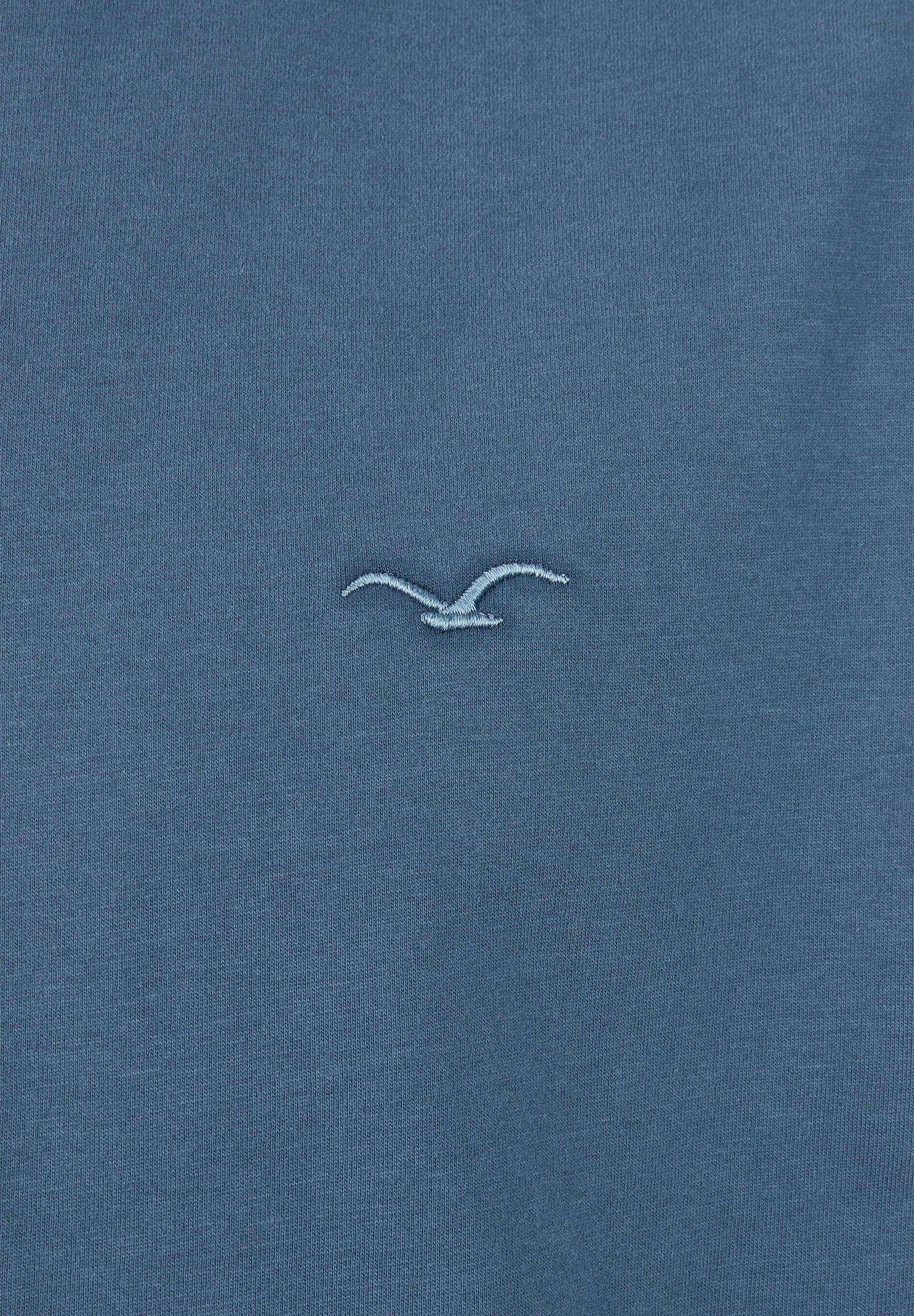 blau-blau kleiner mit Cleptomanicx Regular Logo-Stickerei Ligull (1-tlg) T-Shirt