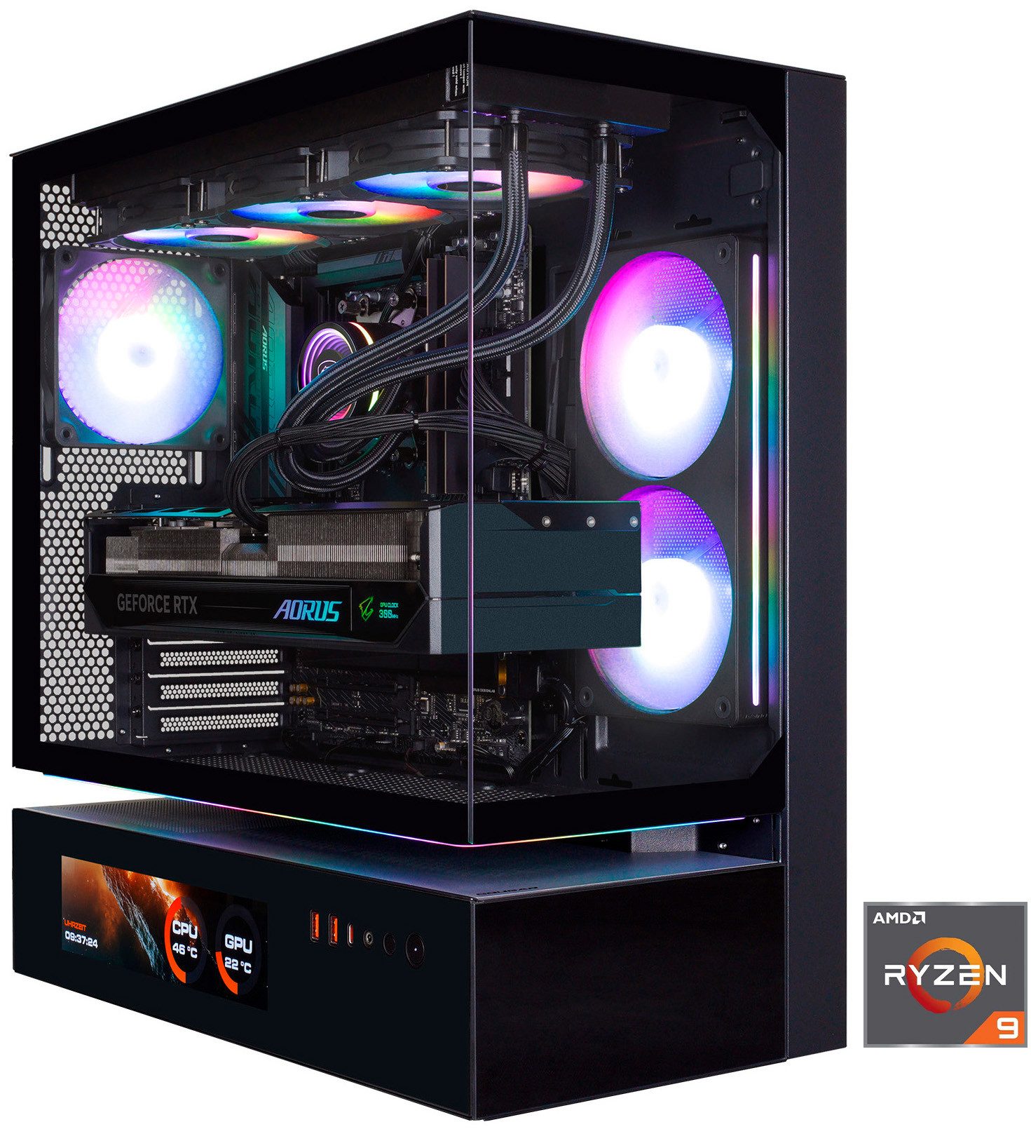 Cougar CFV235 Vision Gaming-PC (AMD Ryzen 9 9950X3D, RTX 5090, 64 GB RAM, 2000 GB SSD, Wasserkühlung, Windows 11, DDR5 RAM)