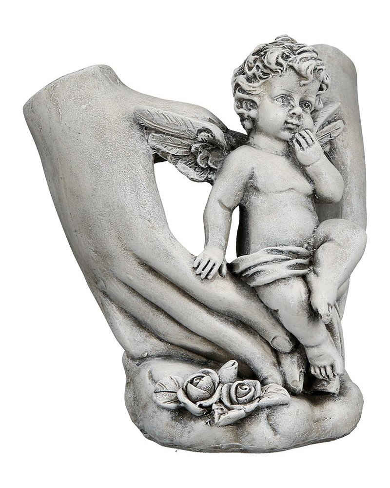 NO NAME Engelfigur Engelfigur zwischen 2 Händen, Dekofigur, Skulptur, Dekofigur, H 12 cm, Sammlerfigur, Weihnachtsfigur