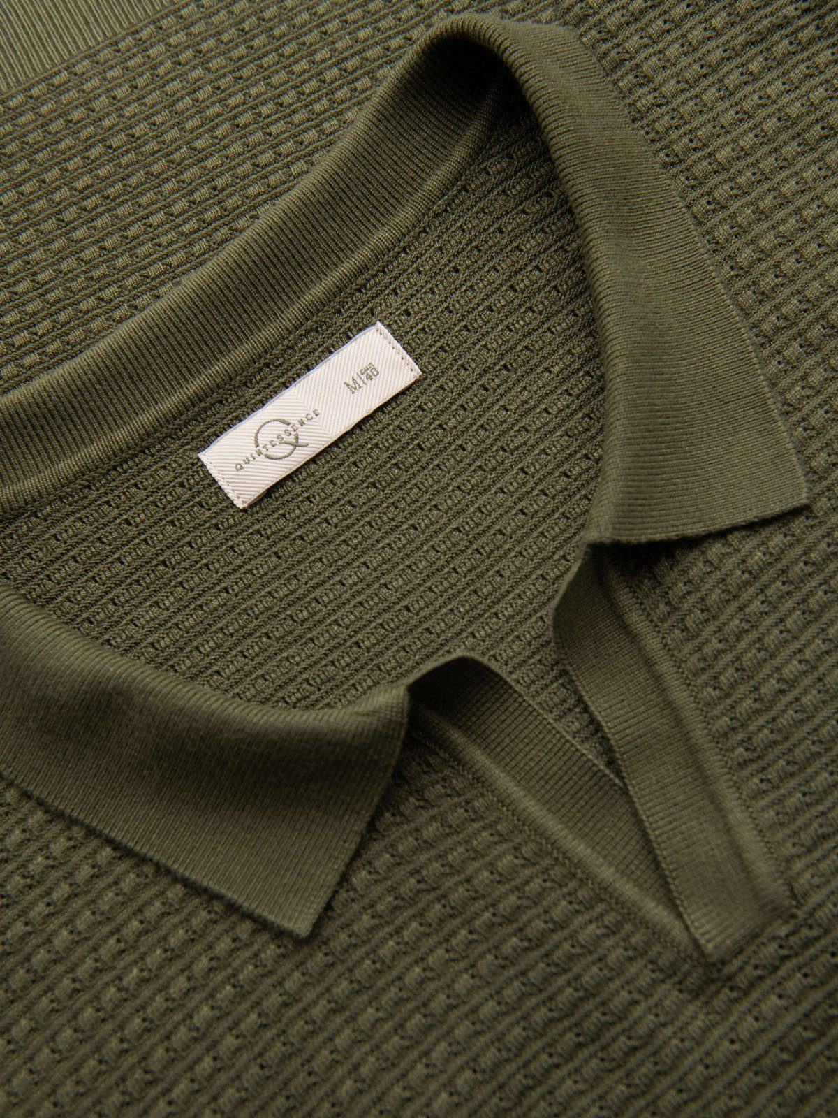 Poloshirt Gestricktes Poloshirt für Herren ohne Knöpfe