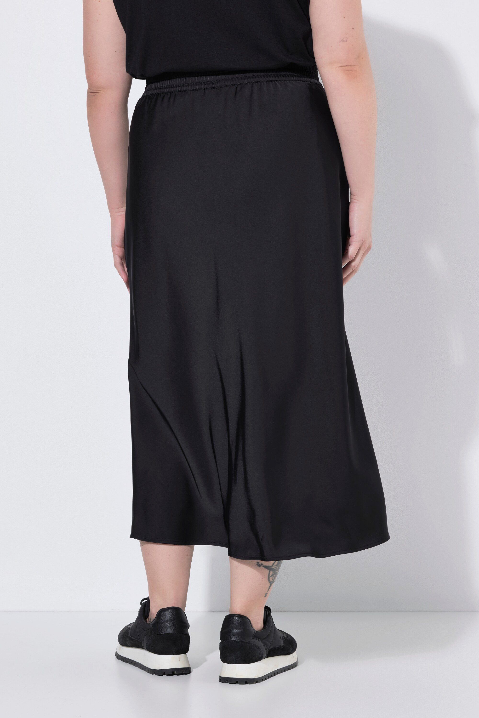 MIAMODA Jerseyrock Maxi-Satinrock A-Linie Elastikbund – Bild 3 von 3