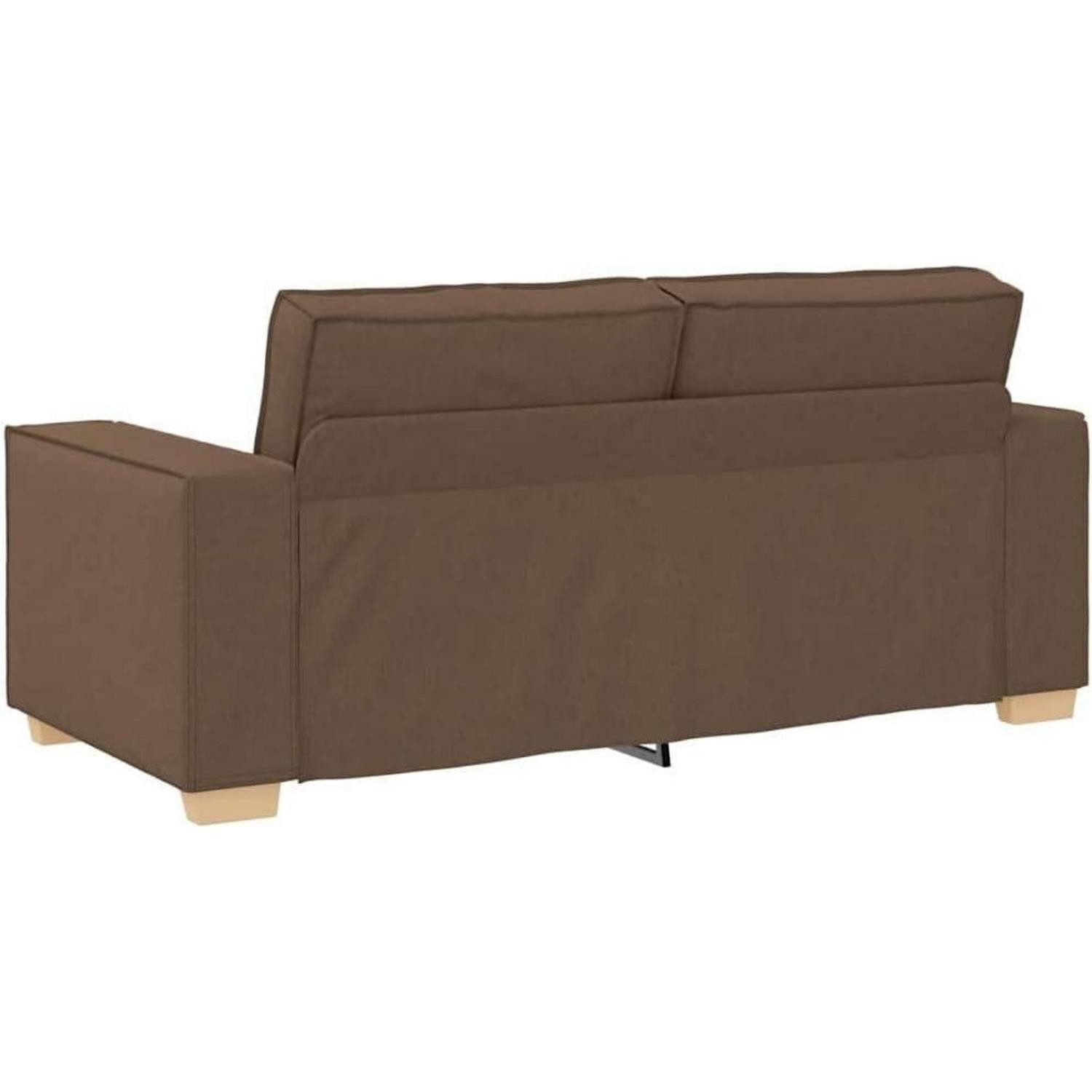 LuxusKollektion Schlafsofa Sofa 2 Sitzer Stoff Schlaffunktion Schlafcouch 140 cm Braun, Schlaf Couch