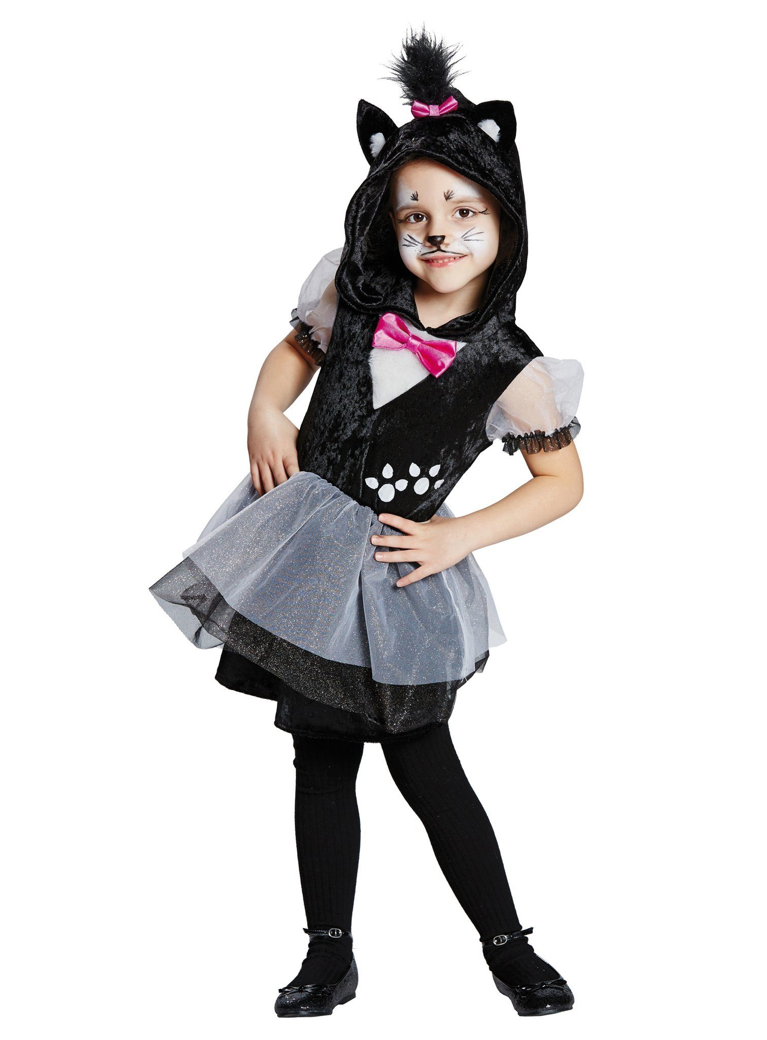 Rubie´s Kostüm Kätzchen, Katzenkostüm mit Kapuze für Kinder